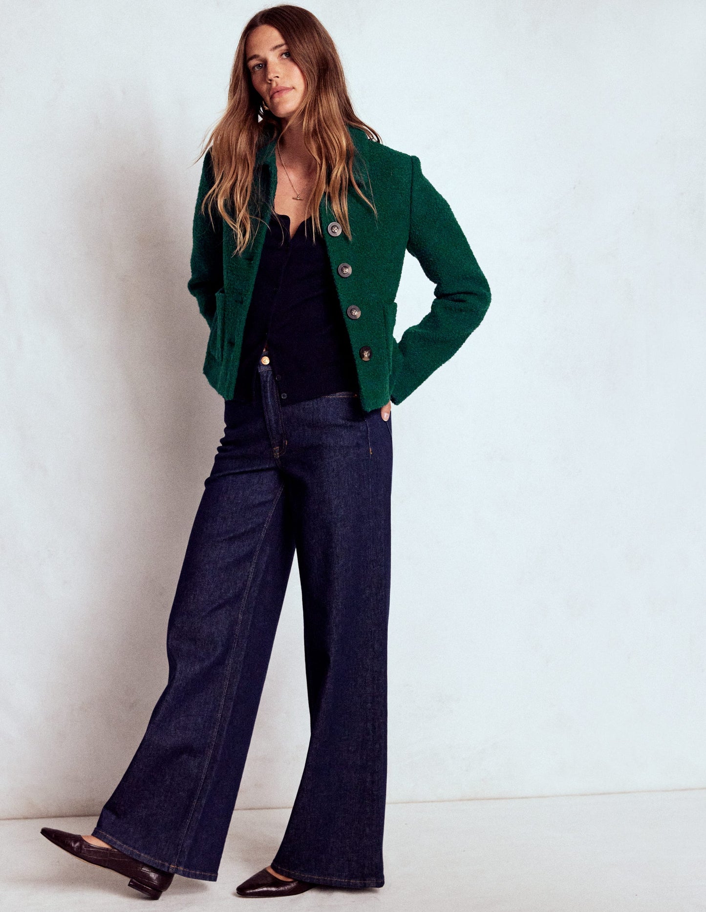 Knightsbridge Wolljacke-Dunkles Smaragdgrün
