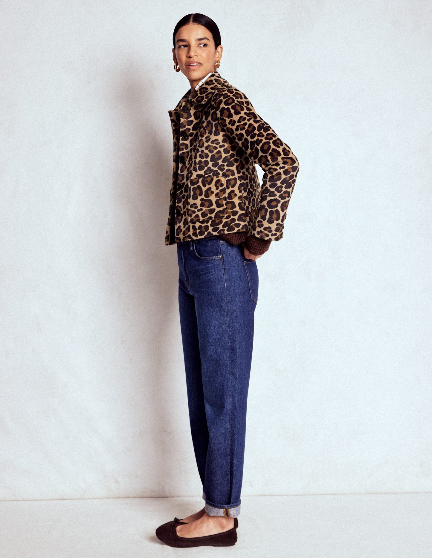 Knightsbridge Reitjacke-Mohair, Leopardenmuster