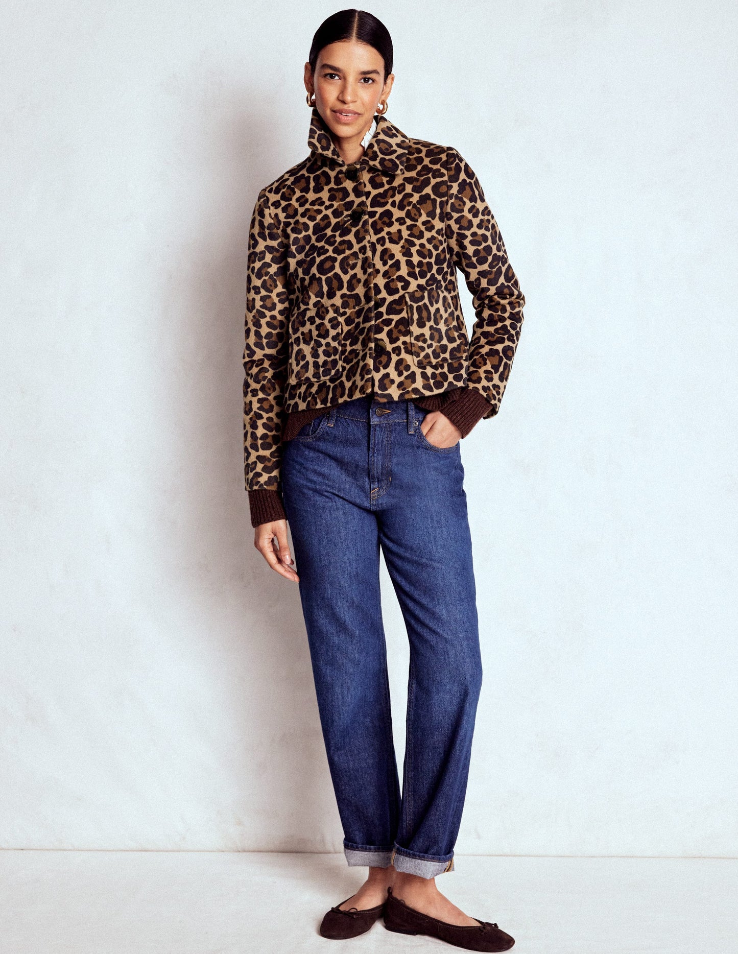Knightsbridge Reitjacke-Mohair, Leopardenmuster