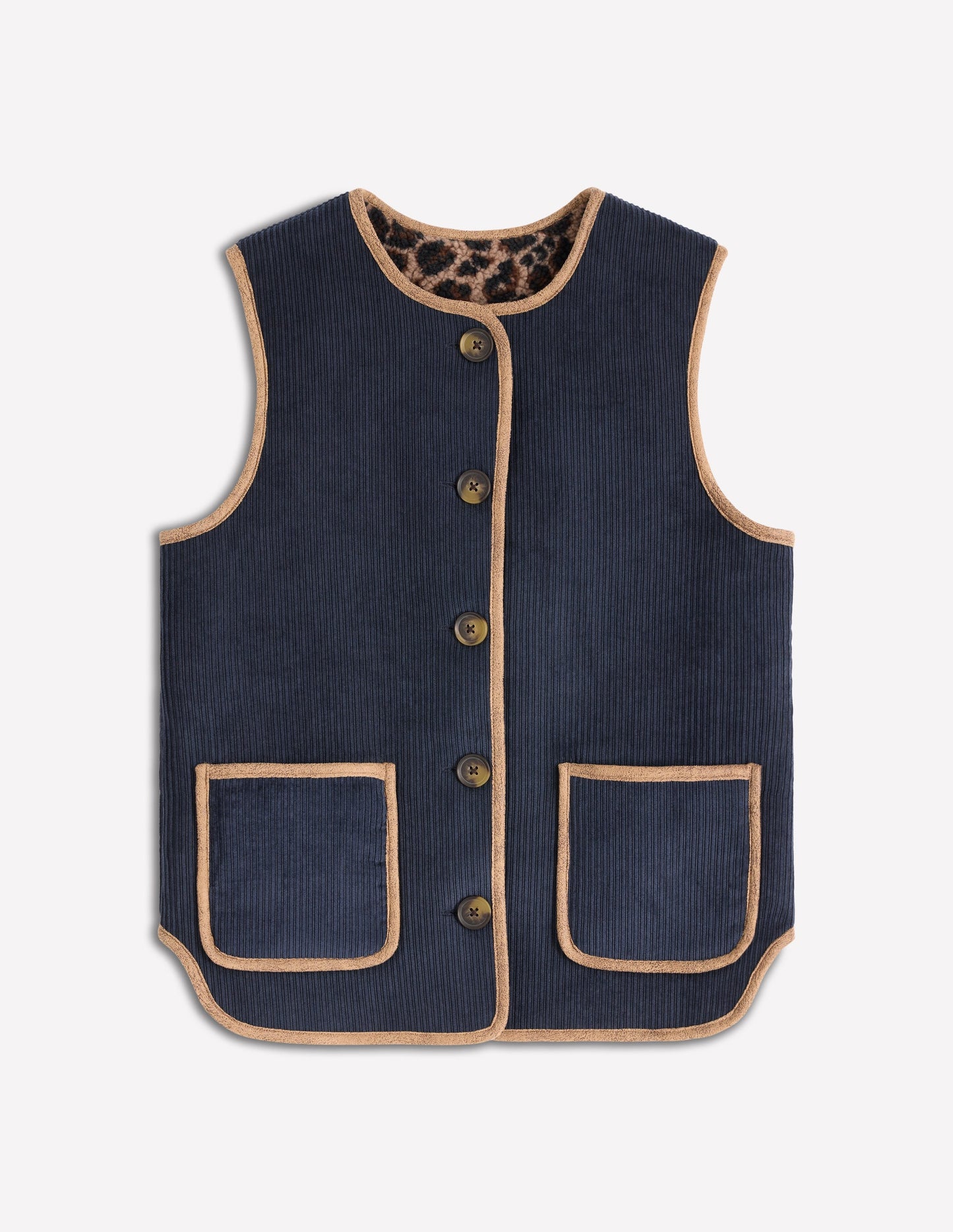 Clerkenwell Wendeweste-Marineblau, Leopard
