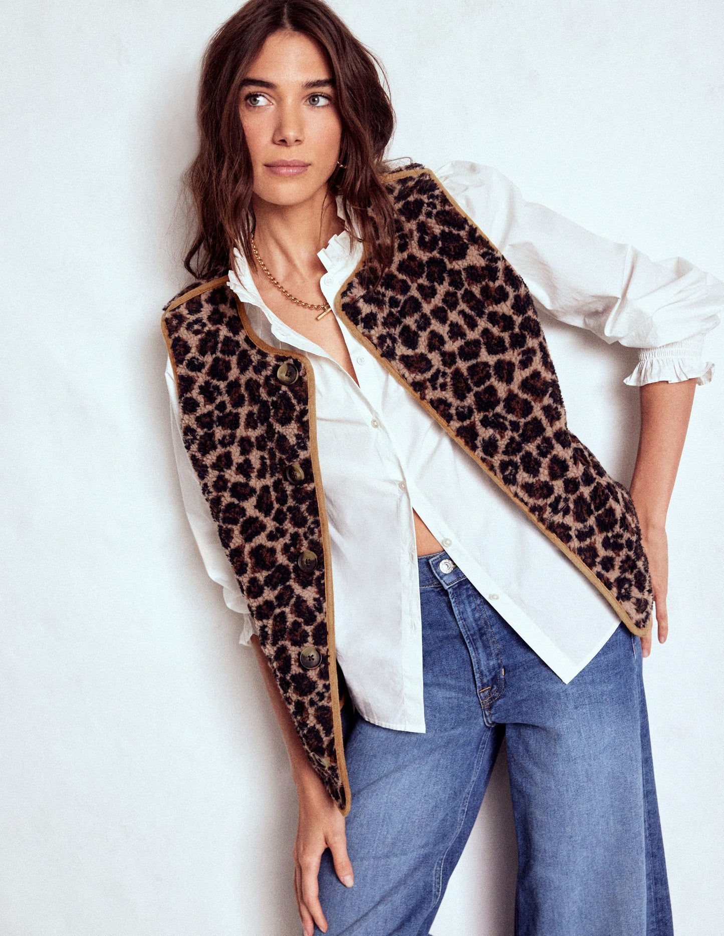 Clerkenwell Wendeweste-Marineblau, Leopard