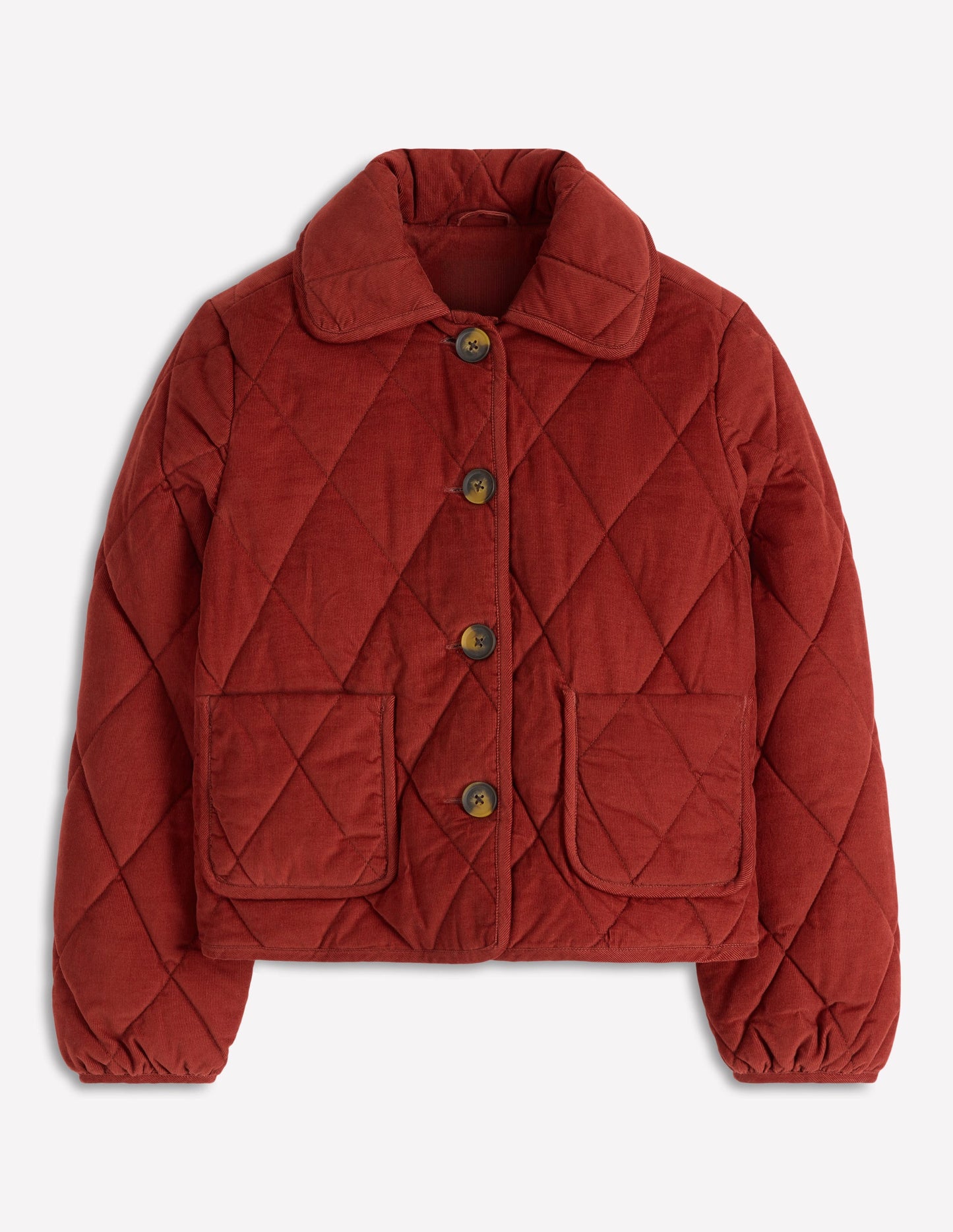 Fitzrovia Gesteppte Cordjacke-Ziegelsteinrot