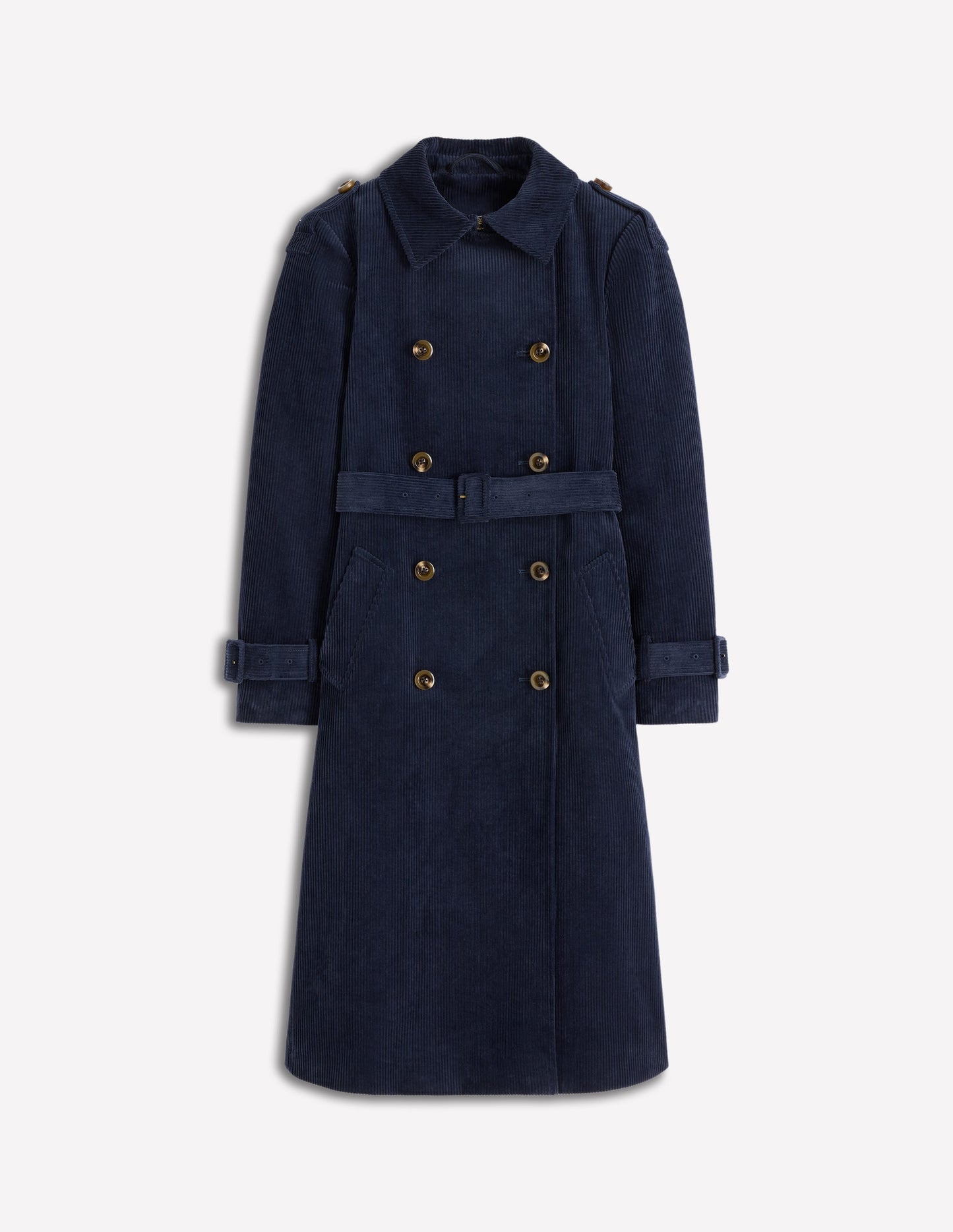 Cheltenham Trenchcoat aus Cord-Marineblau