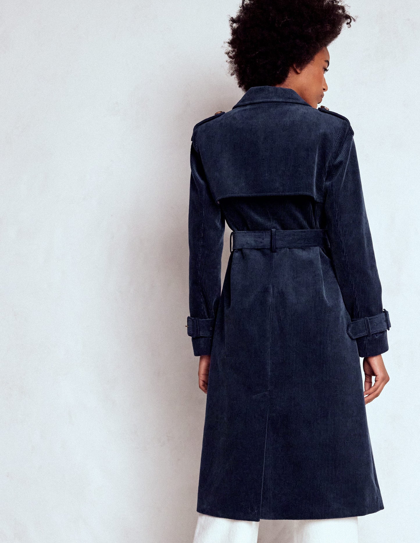 Cheltenham Trenchcoat aus Cord-Marineblau