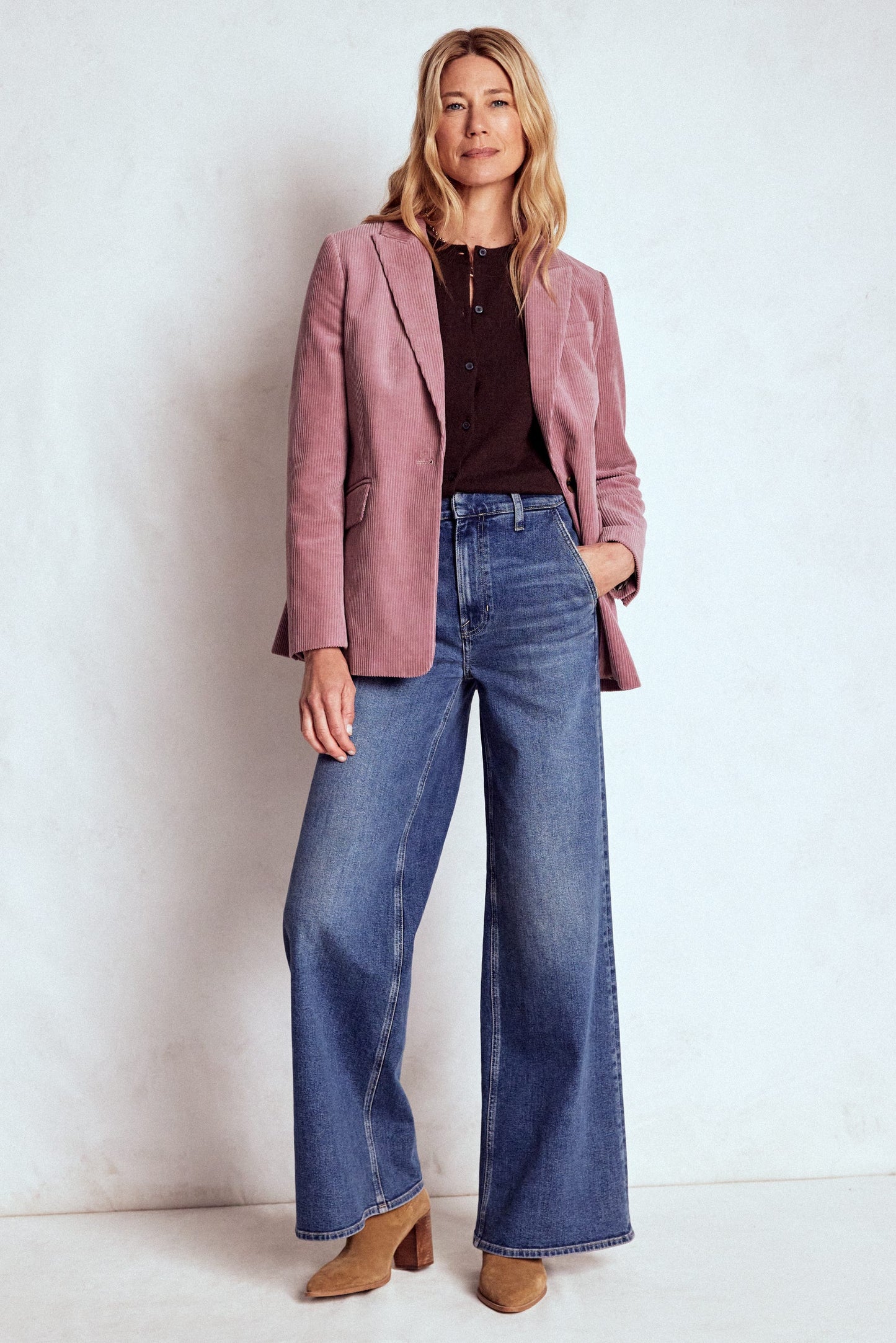 Woodbridge Cord-Blazer-Rosé