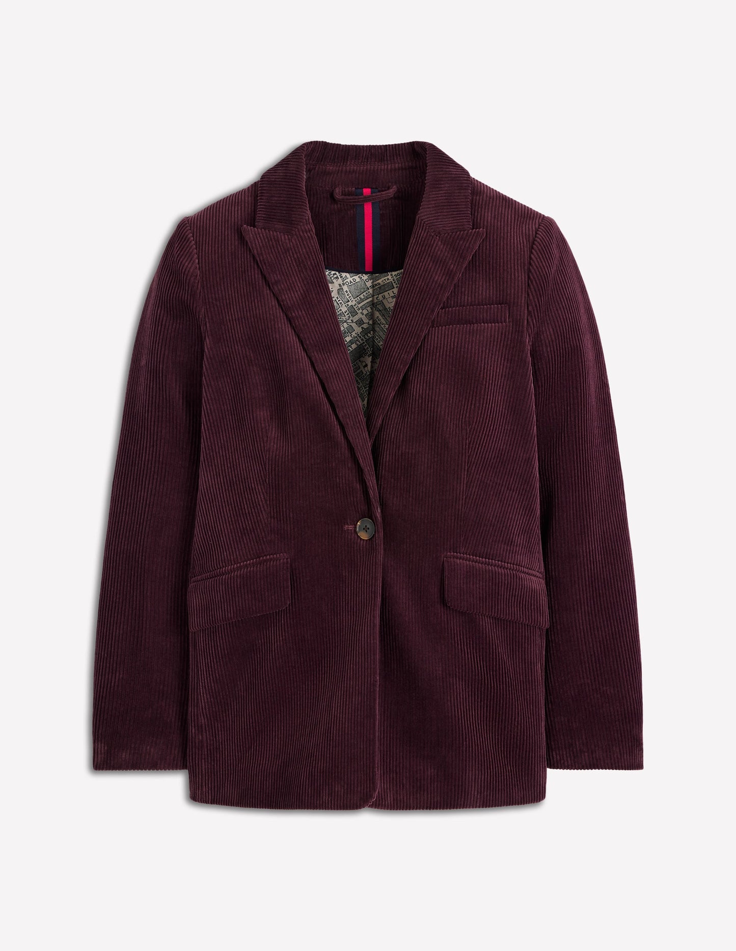 Woodbridge Cord-Blazer-Tiefes Aubergine