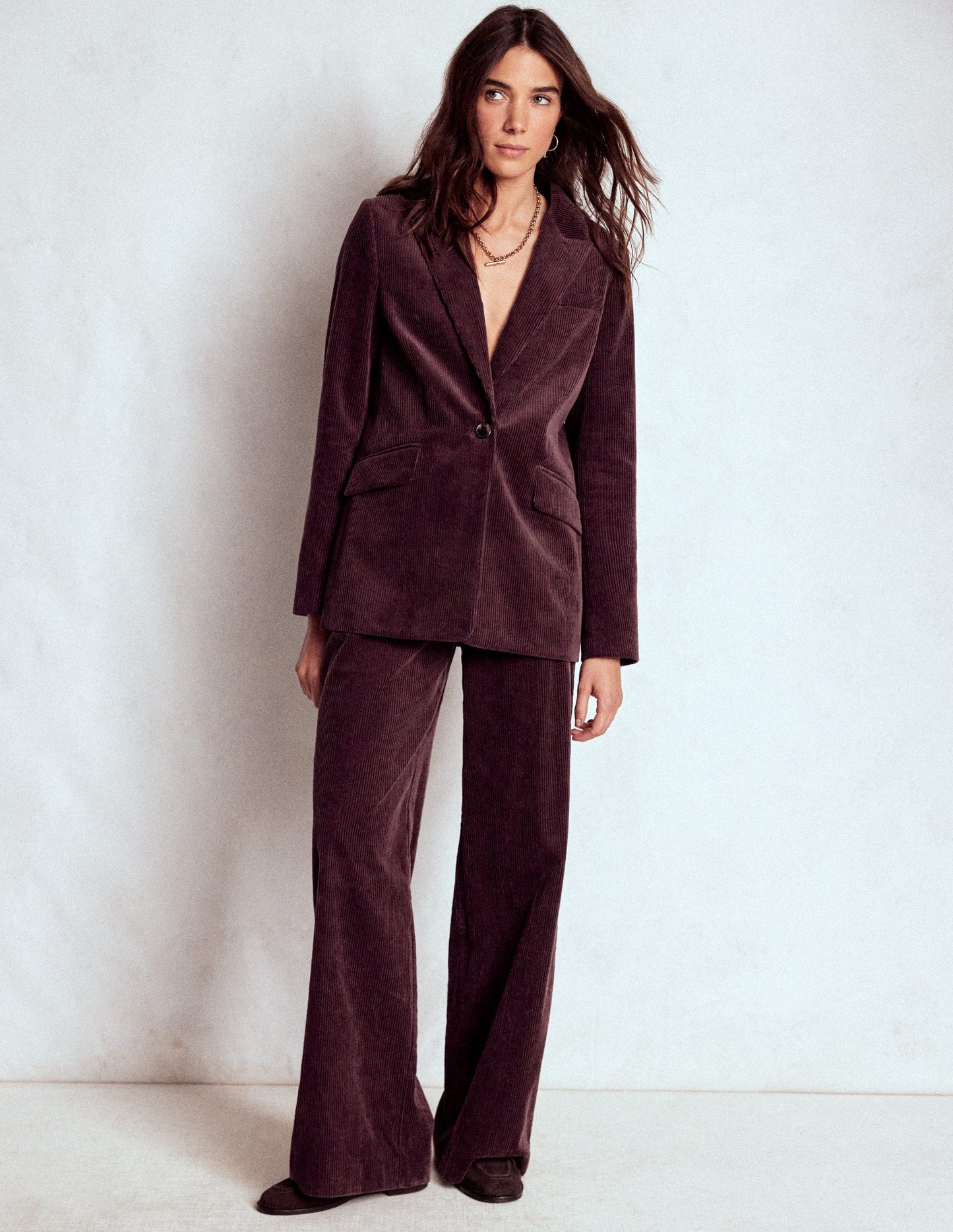 Woodbridge Cord-Blazer-Tiefes Aubergine