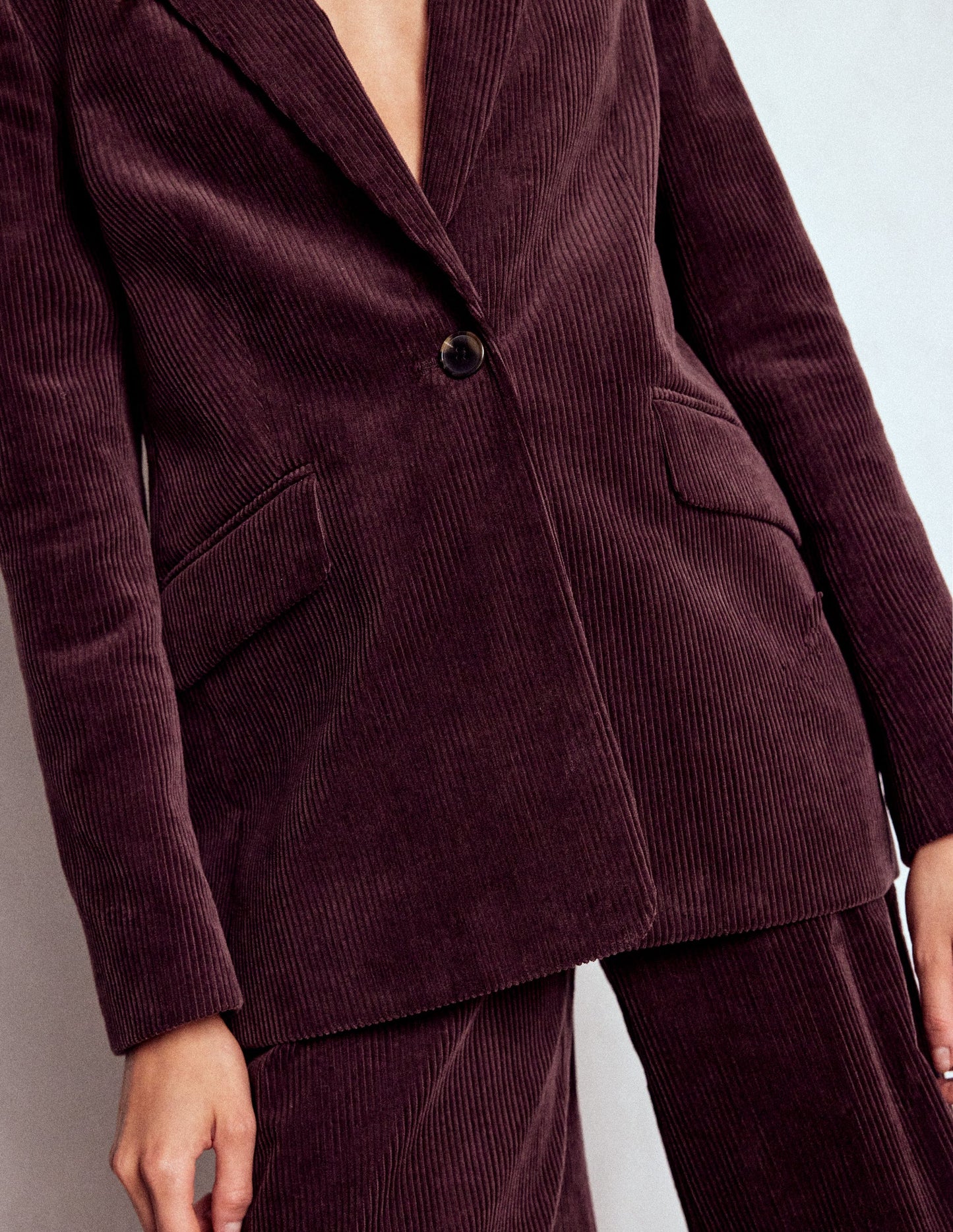Woodbridge Cord-Blazer-Tiefes Aubergine