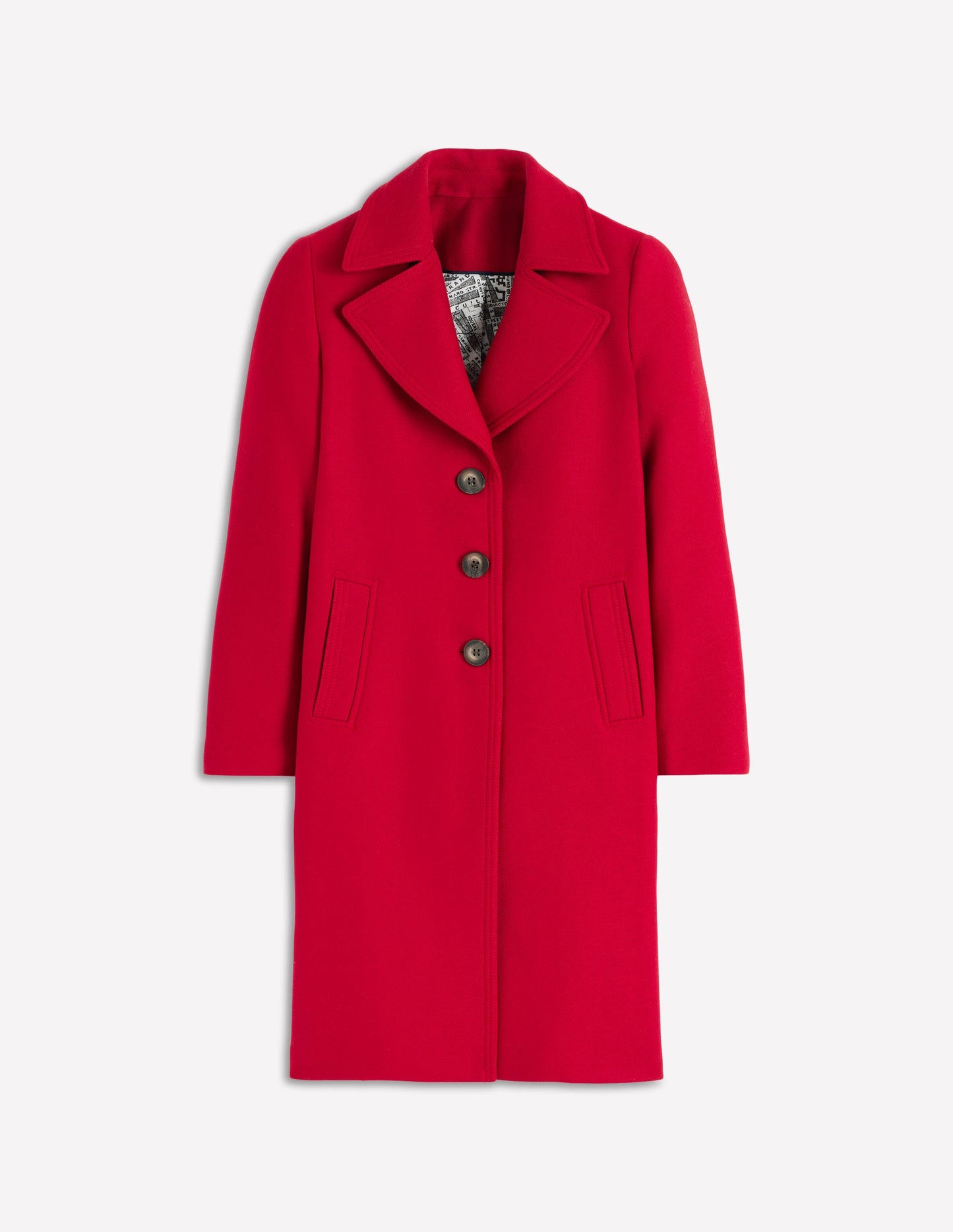 Manteau en laine Newport-Rouge canneberge