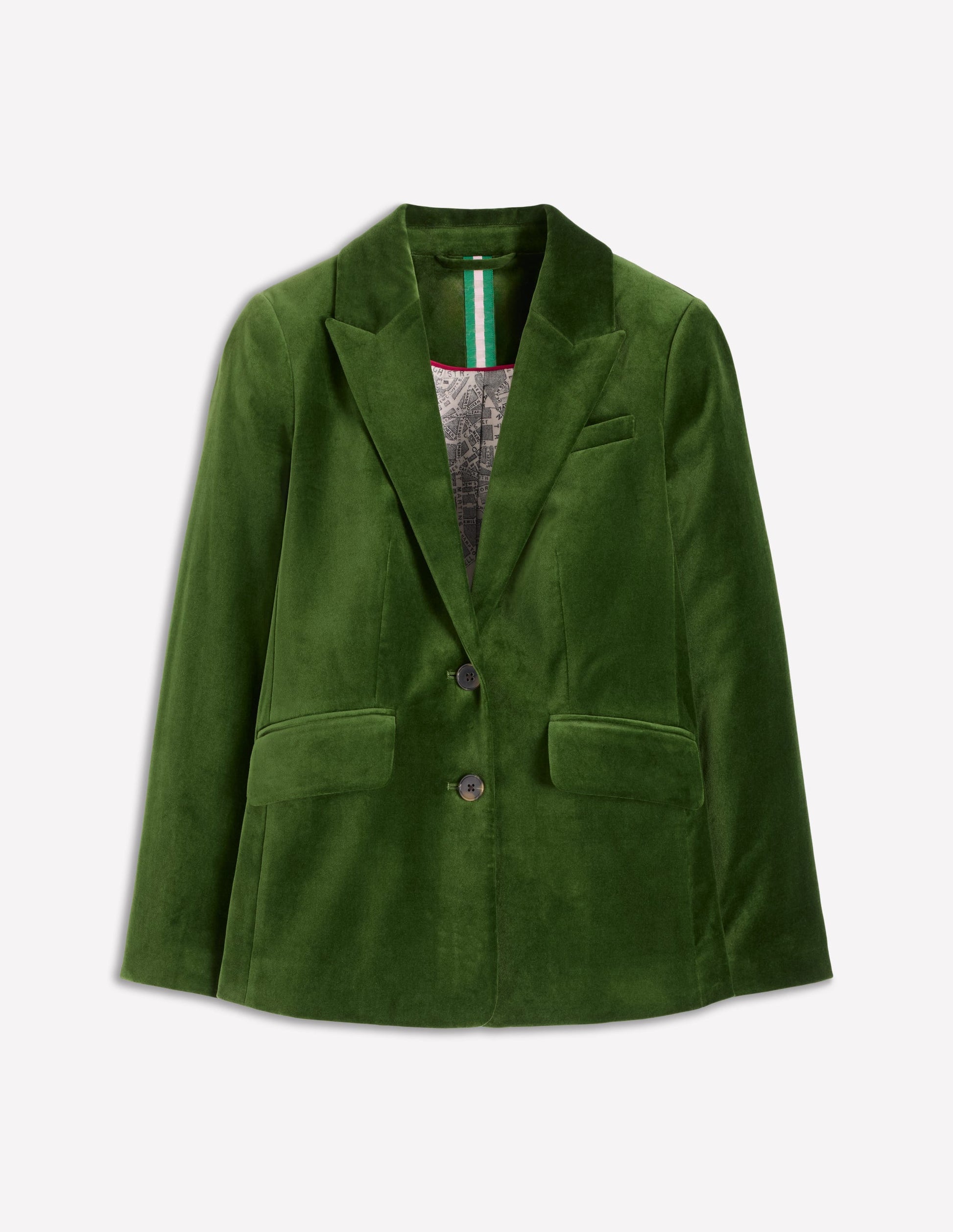Stamford Velvet Blazer-Green Fir-6