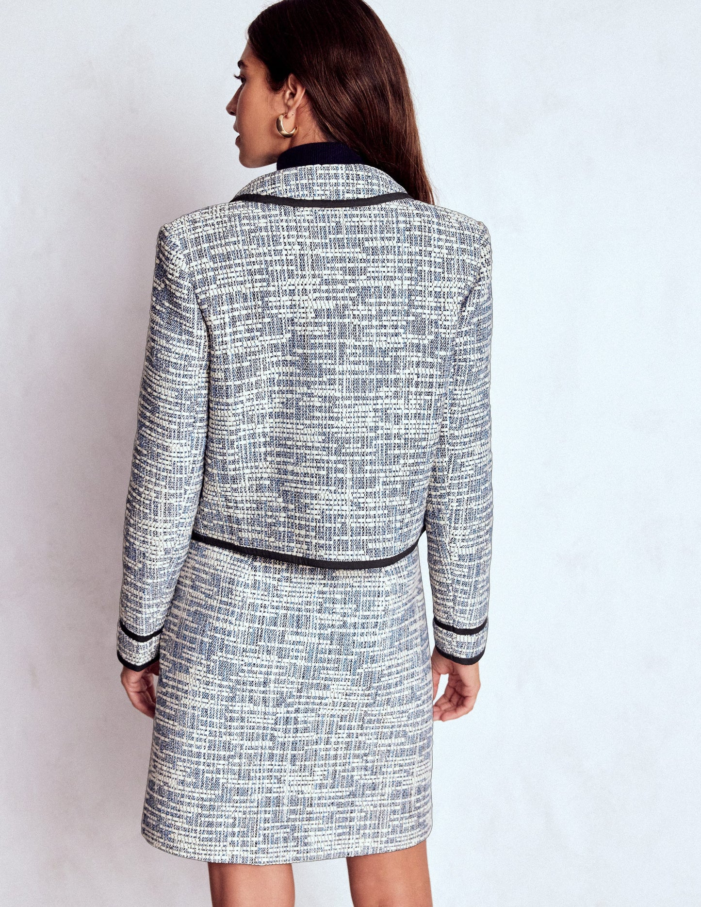 Lisburn Jacke mit aufgesetzter Tasche-Marineblau, Strukturiert