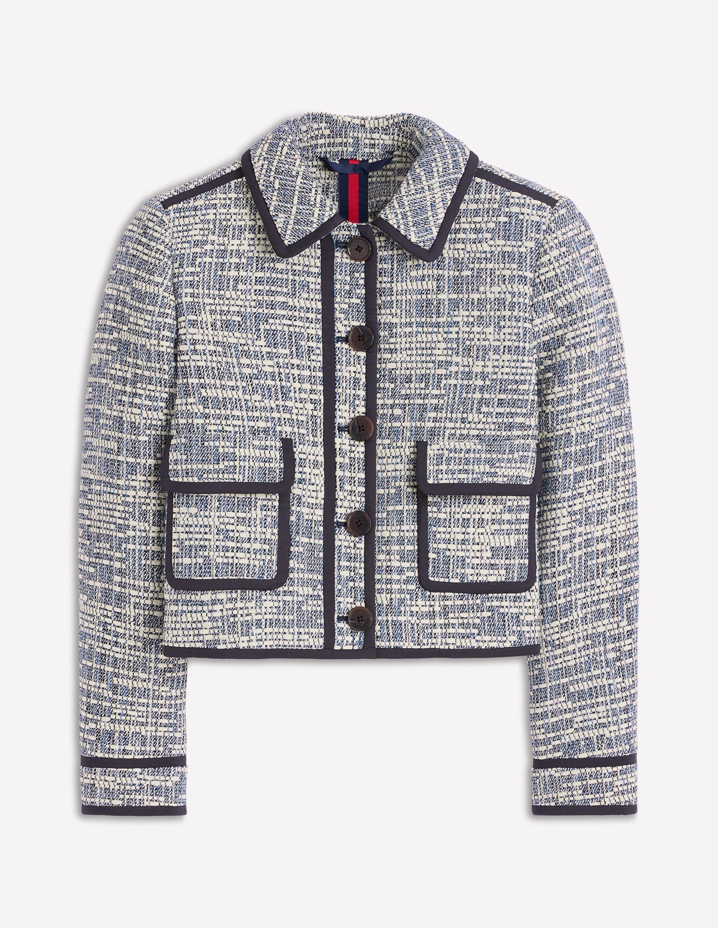 Lisburn Jacke mit aufgesetzter Tasche-Marineblau, Strukturiert