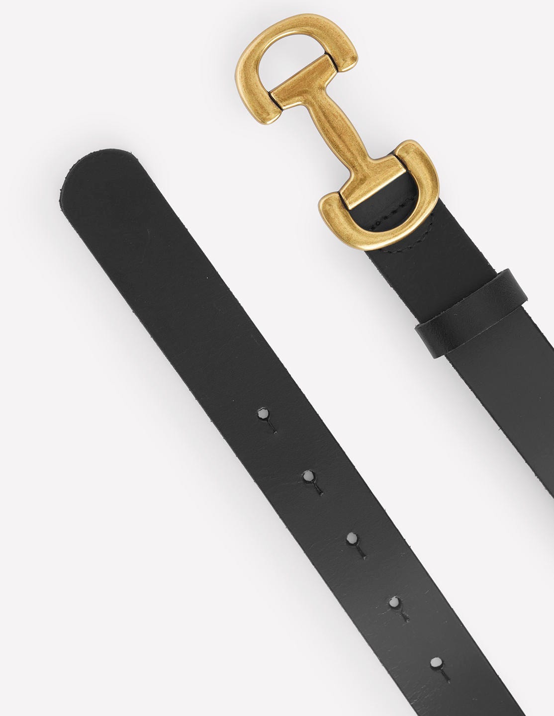 Iris Ledergürtel mit Trensendetail-Schwarz