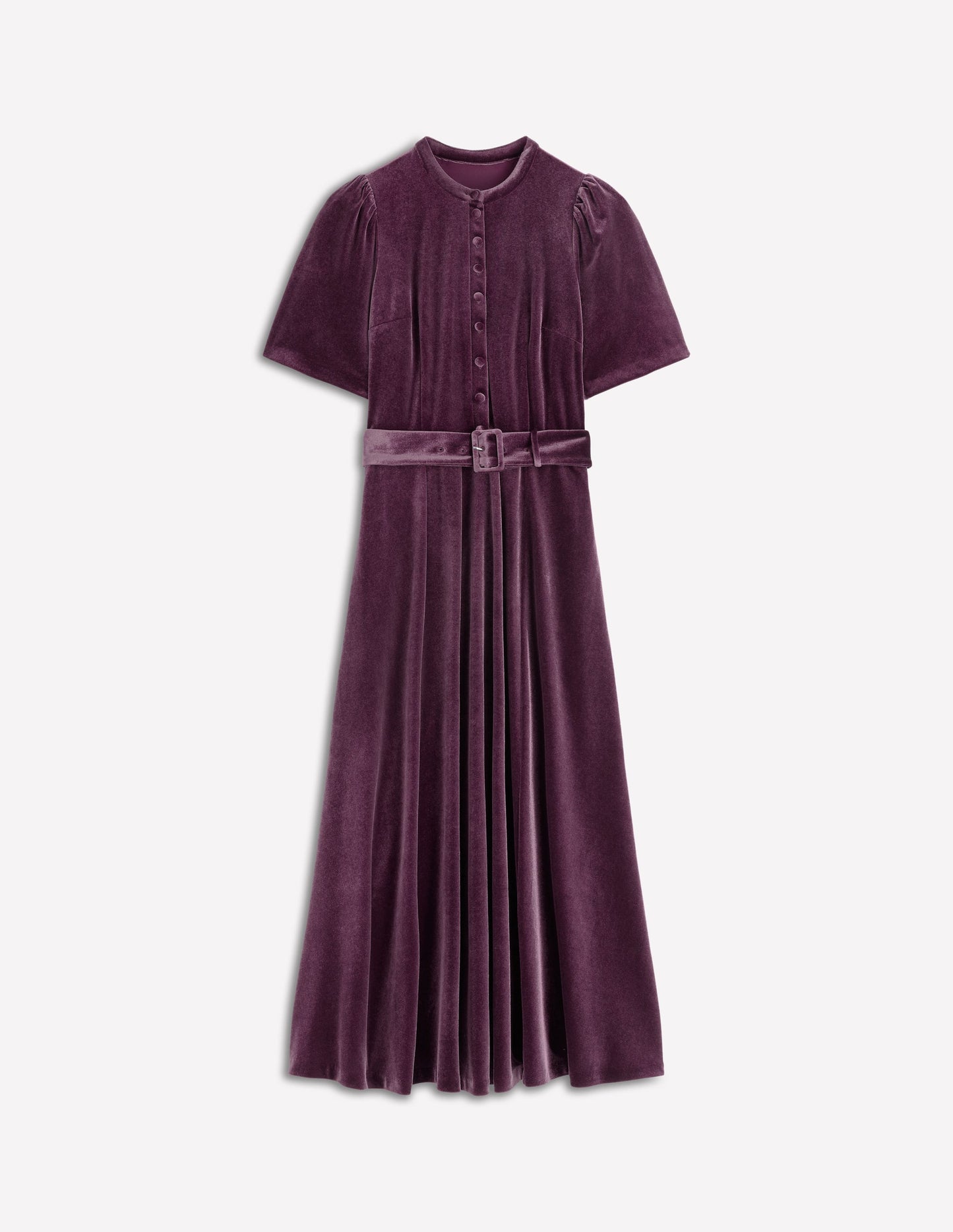 Robe-chemise Kate en velours-Cerise foncée