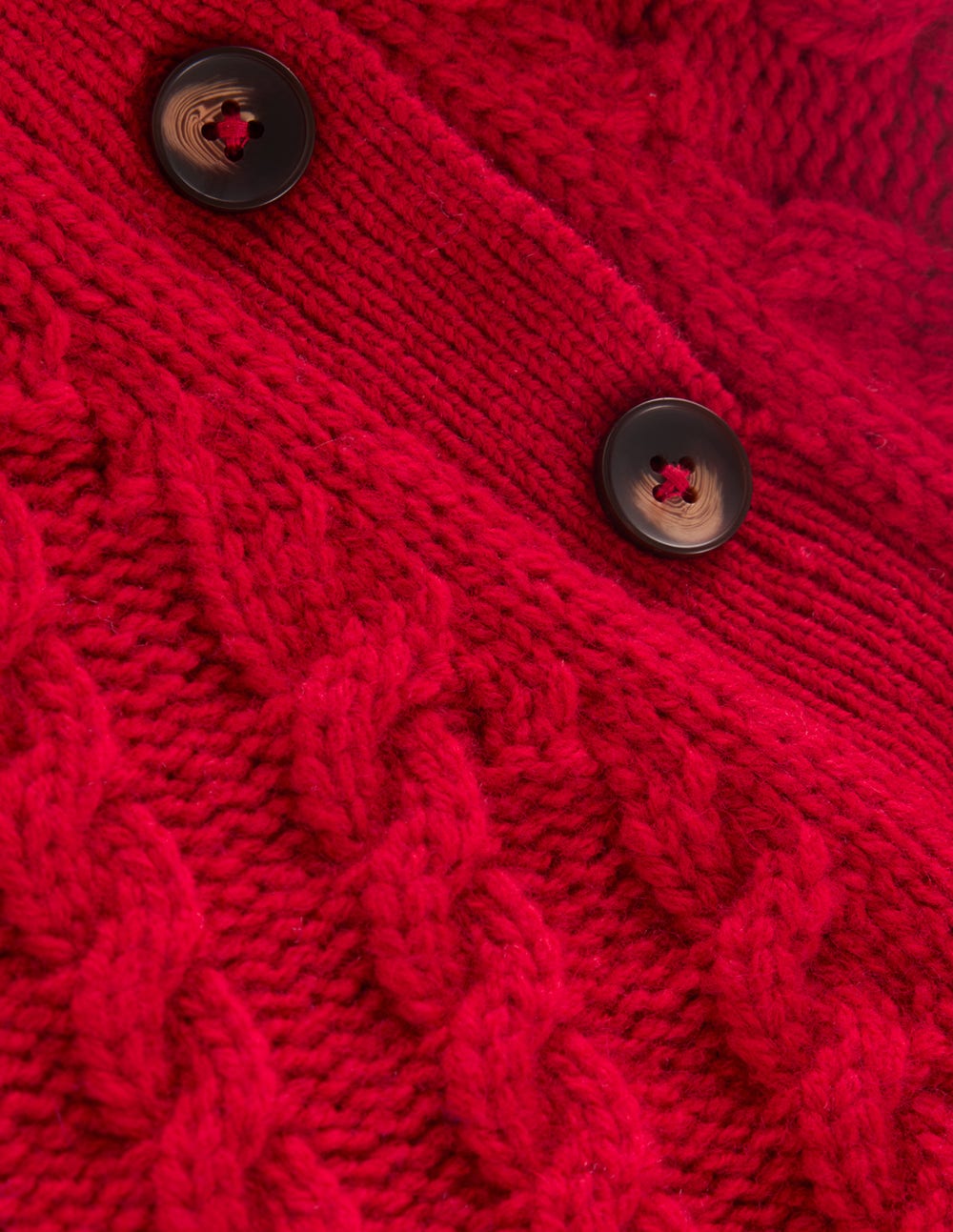 Pull Amara torsadé en laine mérinos-Rouge carmin