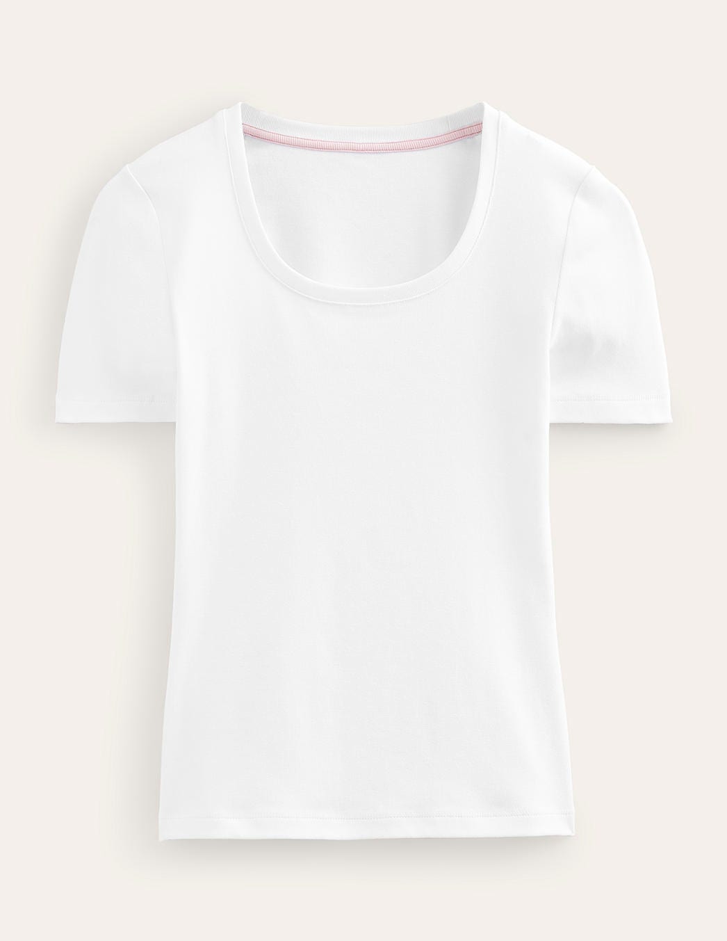 Basic-T-Shirt aus Jersey-Weiß