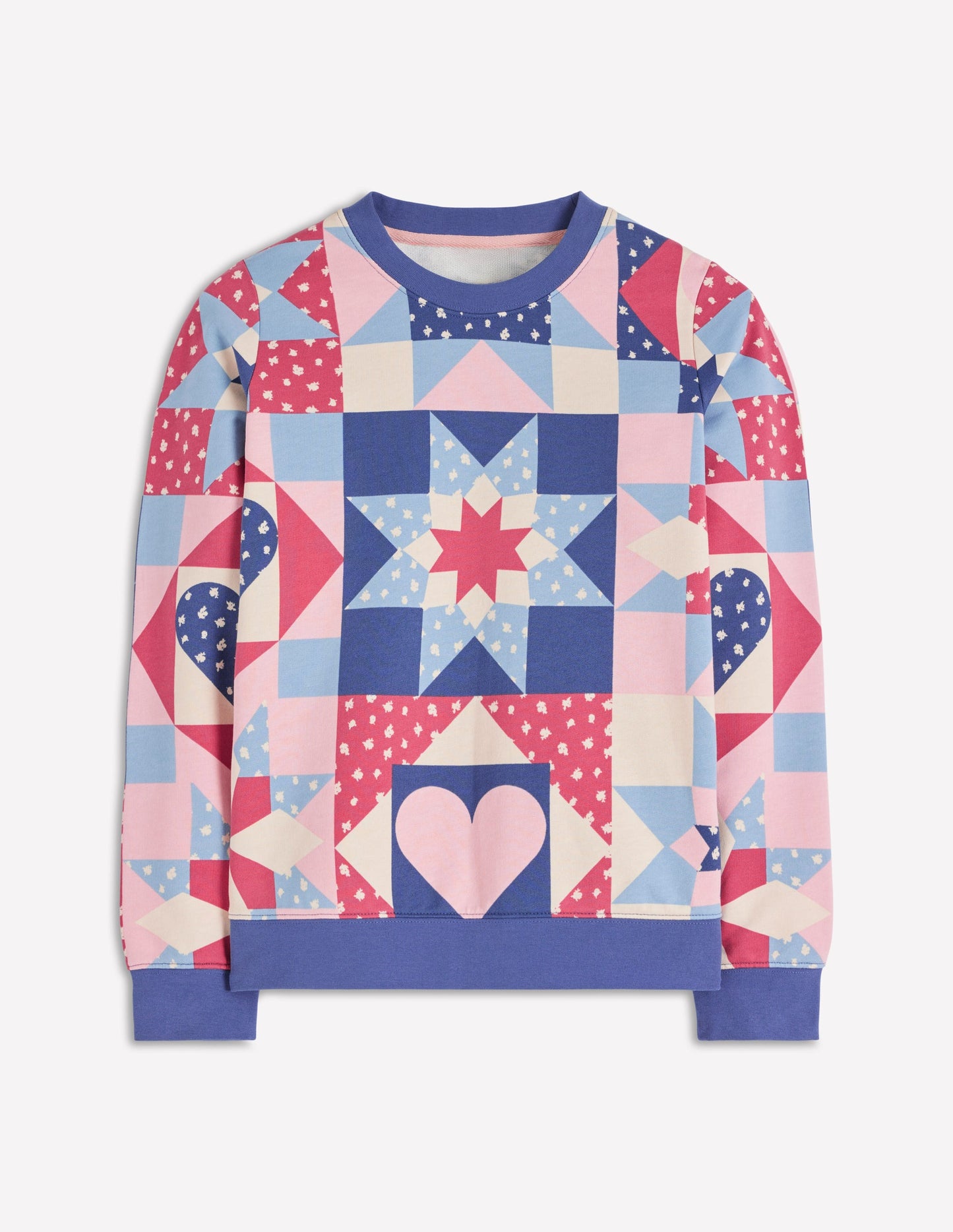 Hannah Sweatshirt mit Print-Bunt, Patchwork Herz