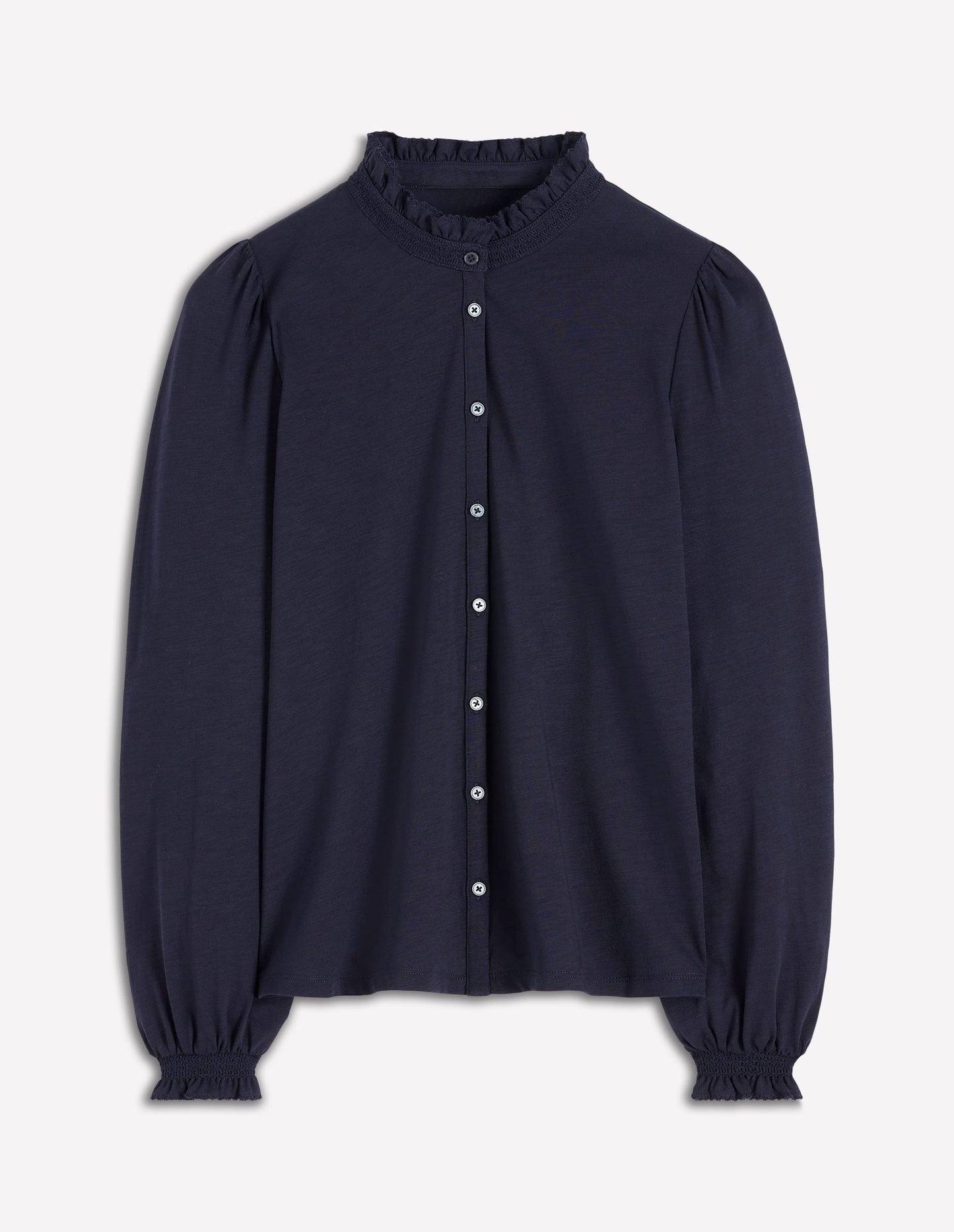 Effie Hemd mit gesmokten Details-Marineblau