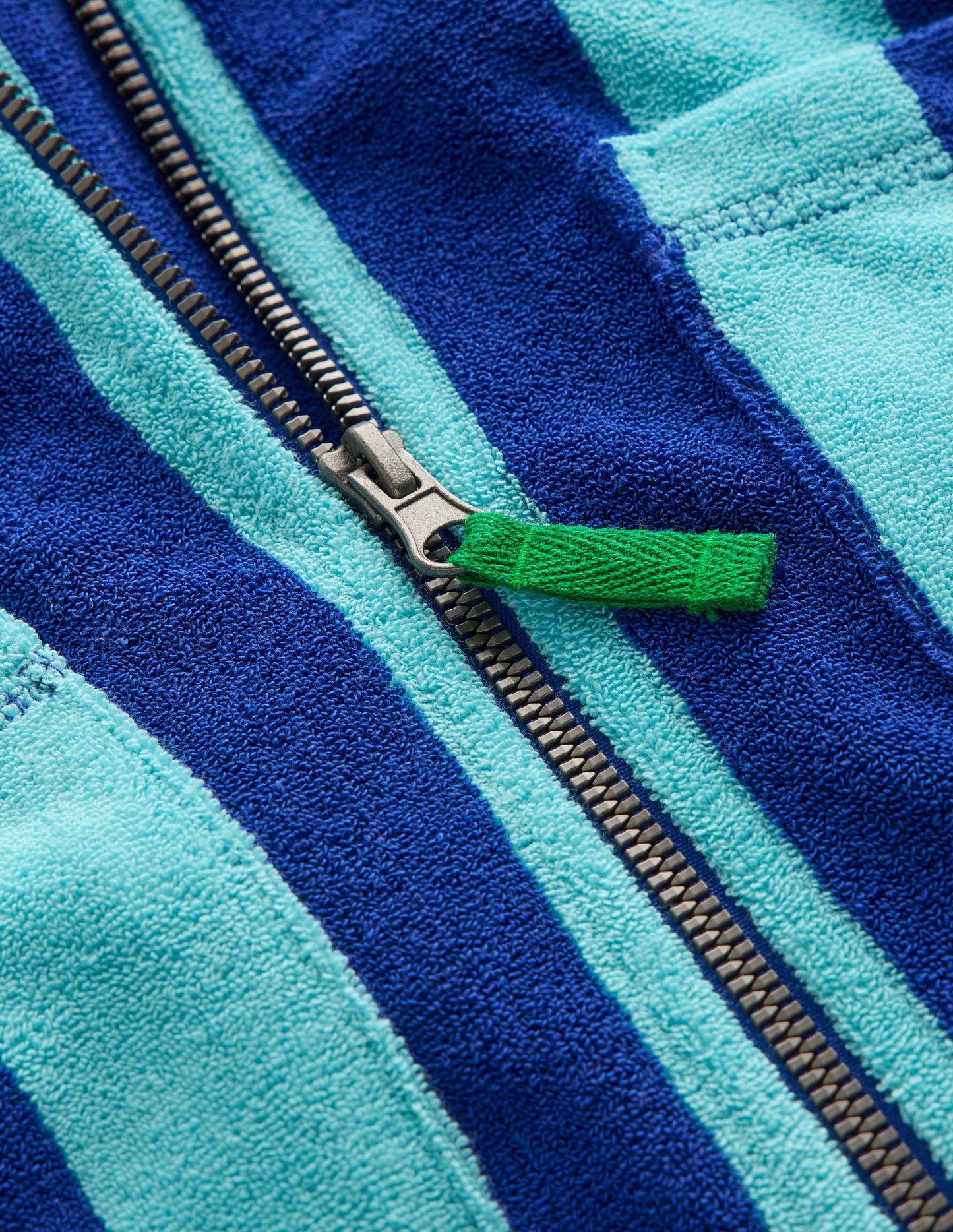 Frottee-Badeponcho mit Reißverschluss-Kuddelmuddel Streifen