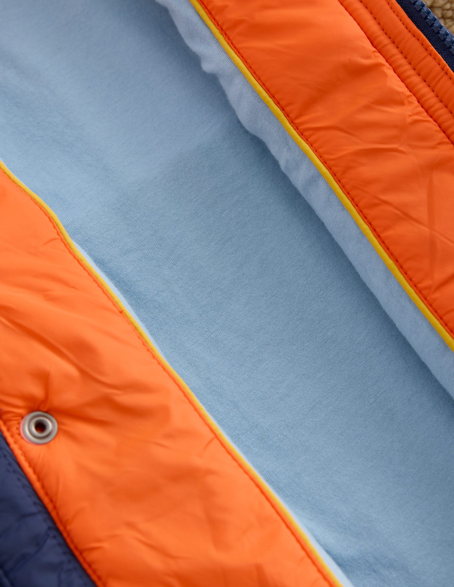 Teddyfell-Jacke mit Chevronmuster-Orange, Bunt