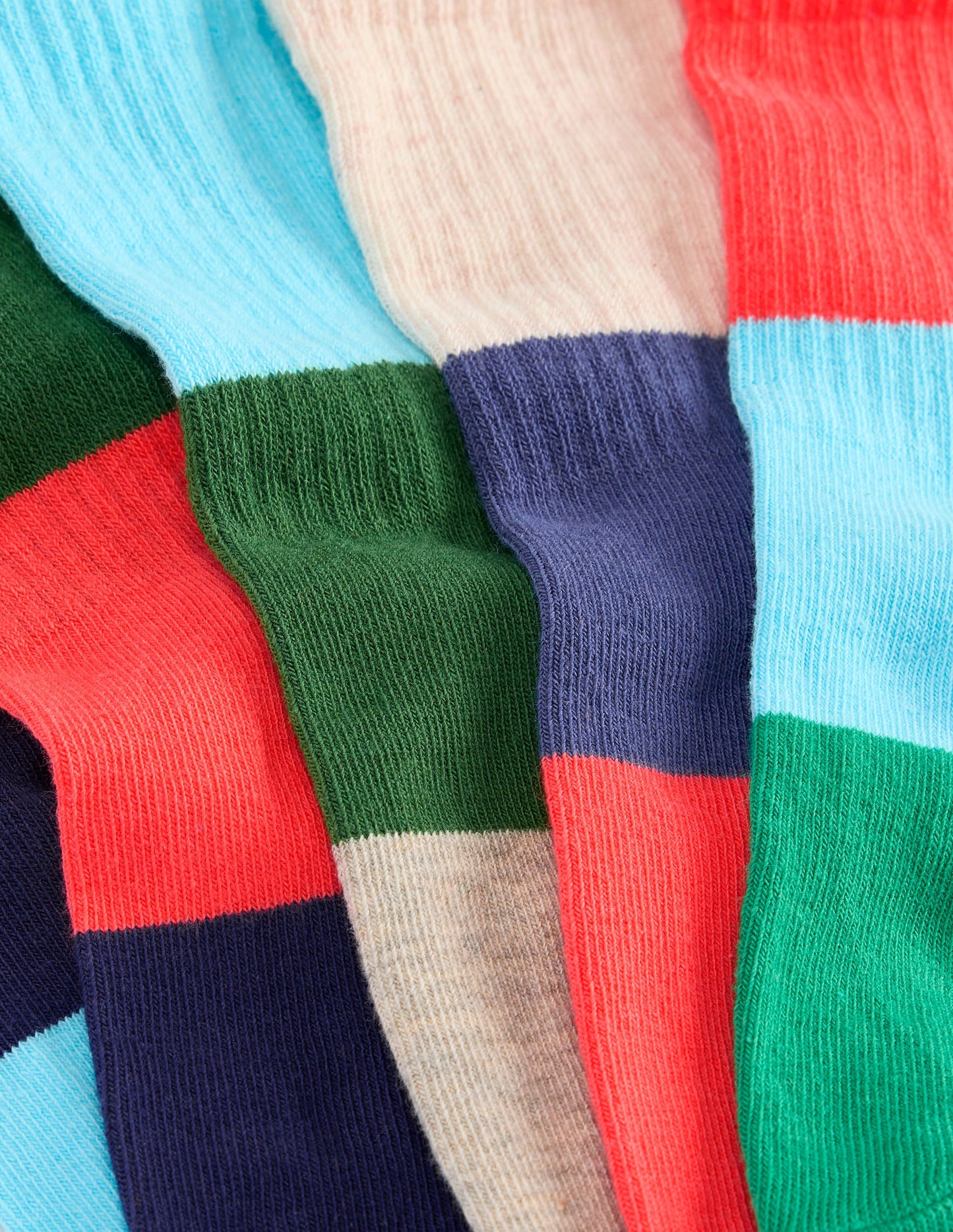 5 paires de chaussettes côtelées garçon-Colourblock