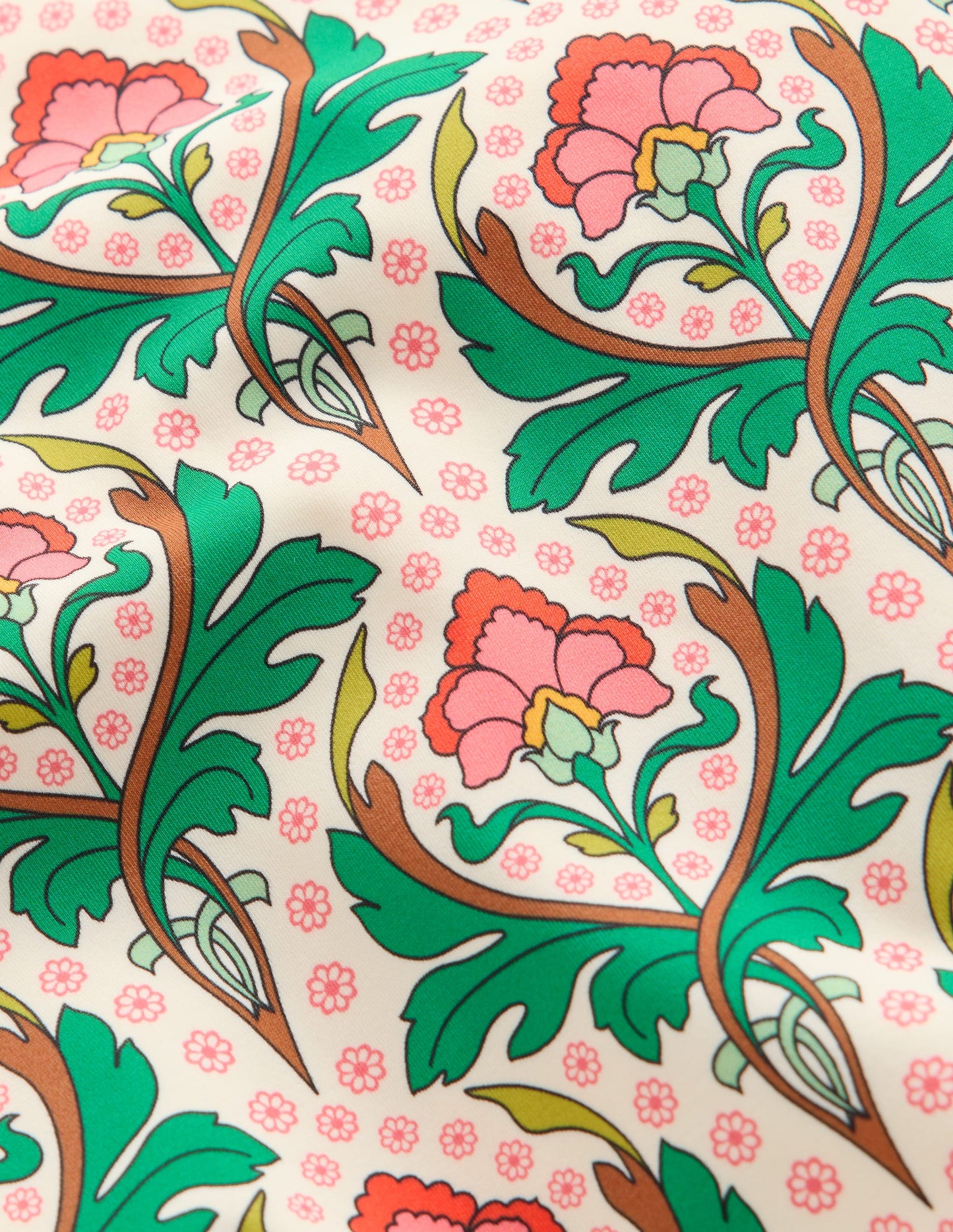 Hallie Badeanzug mit Rüschenträgern-Bunt Holzblock Blumenmuster