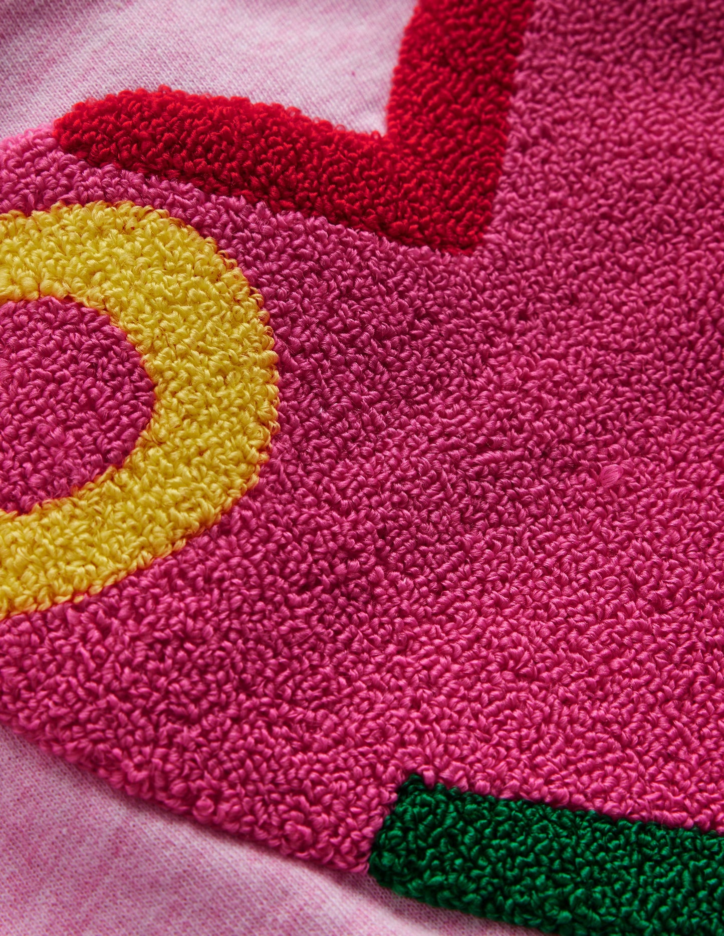 Sweat Bobbie à appliqué-Motif Love rose chiné