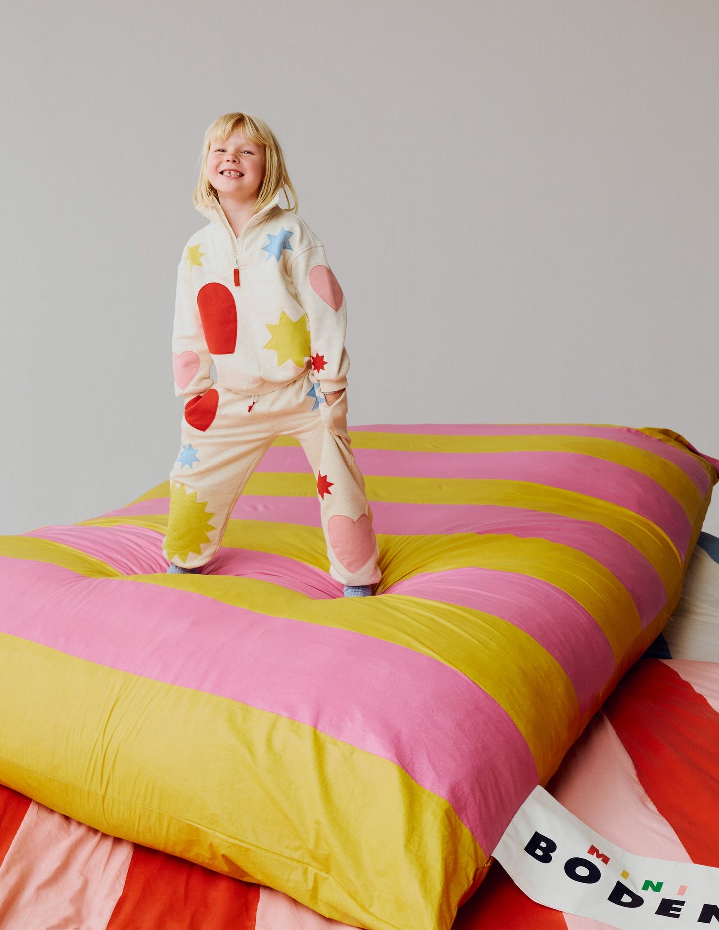 Bas de jogging cosy imprimé-Formes appliquées