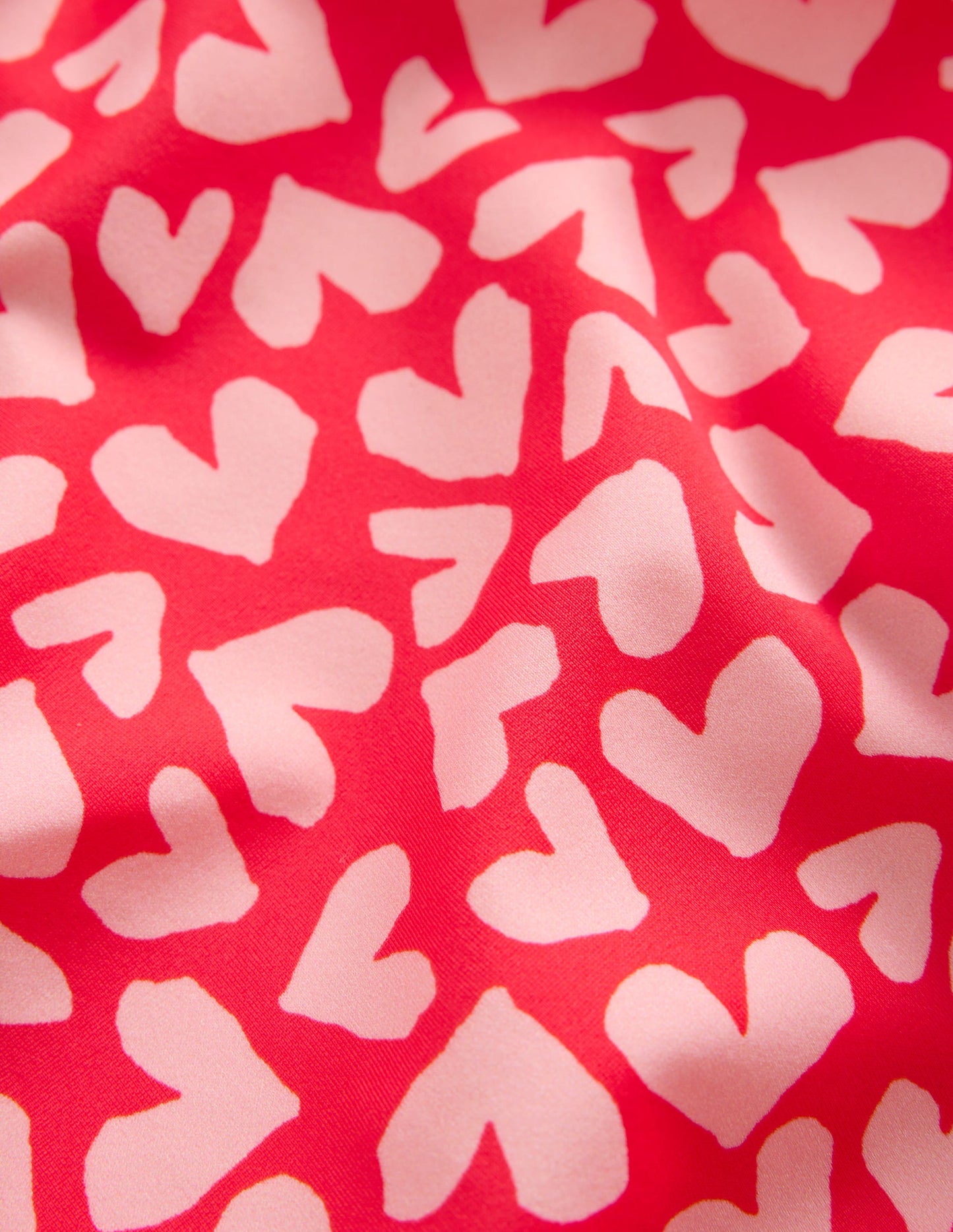 Gerafftes Tankini-Set-Rockabilly-Rot Herz-Collage