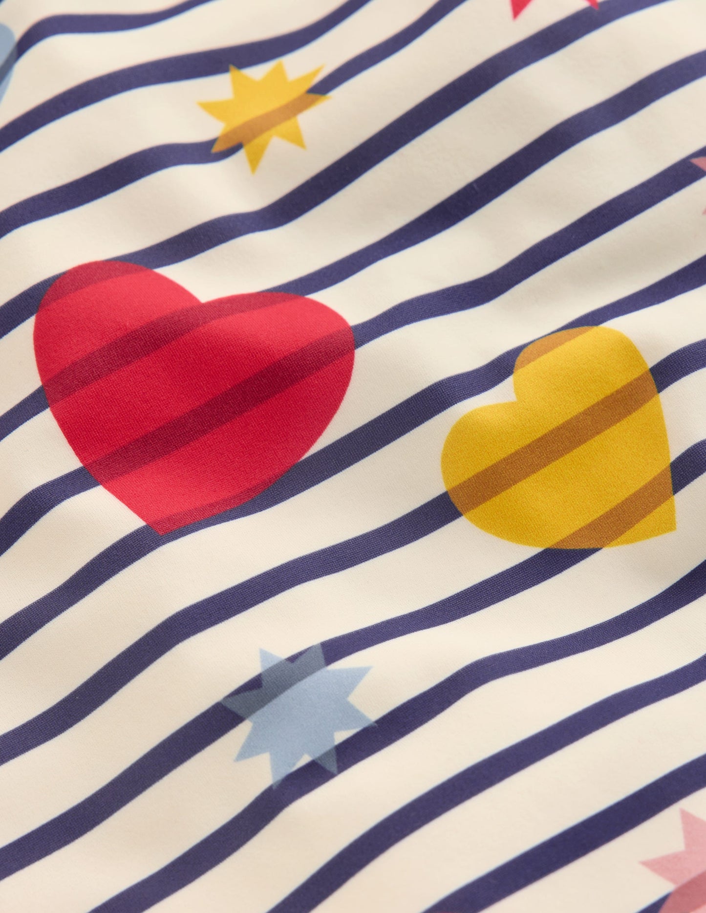 Maillot de bain imprimé croisé dans le dos-Rayé céleste multi