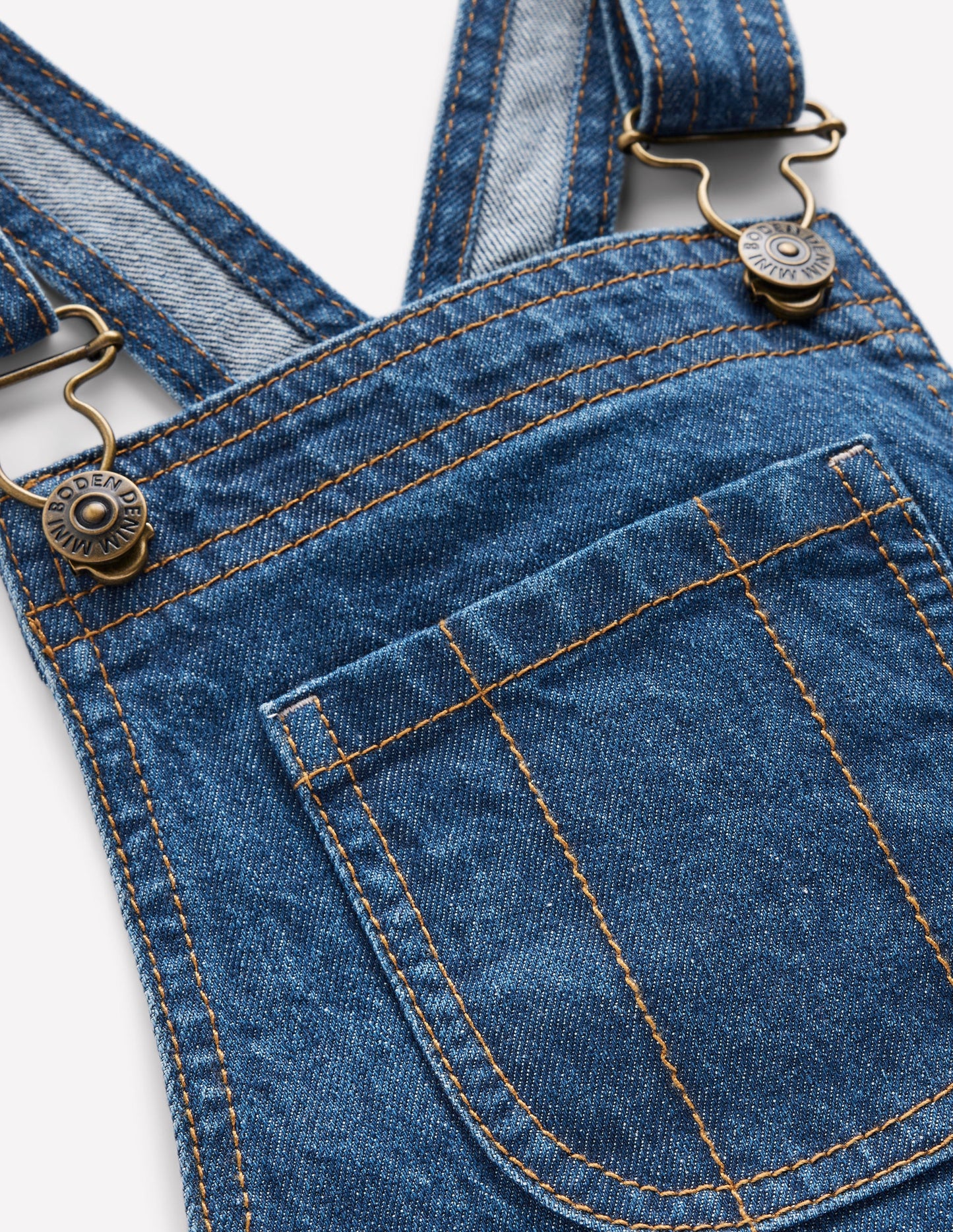 Wide Leg Dungaree-Denim