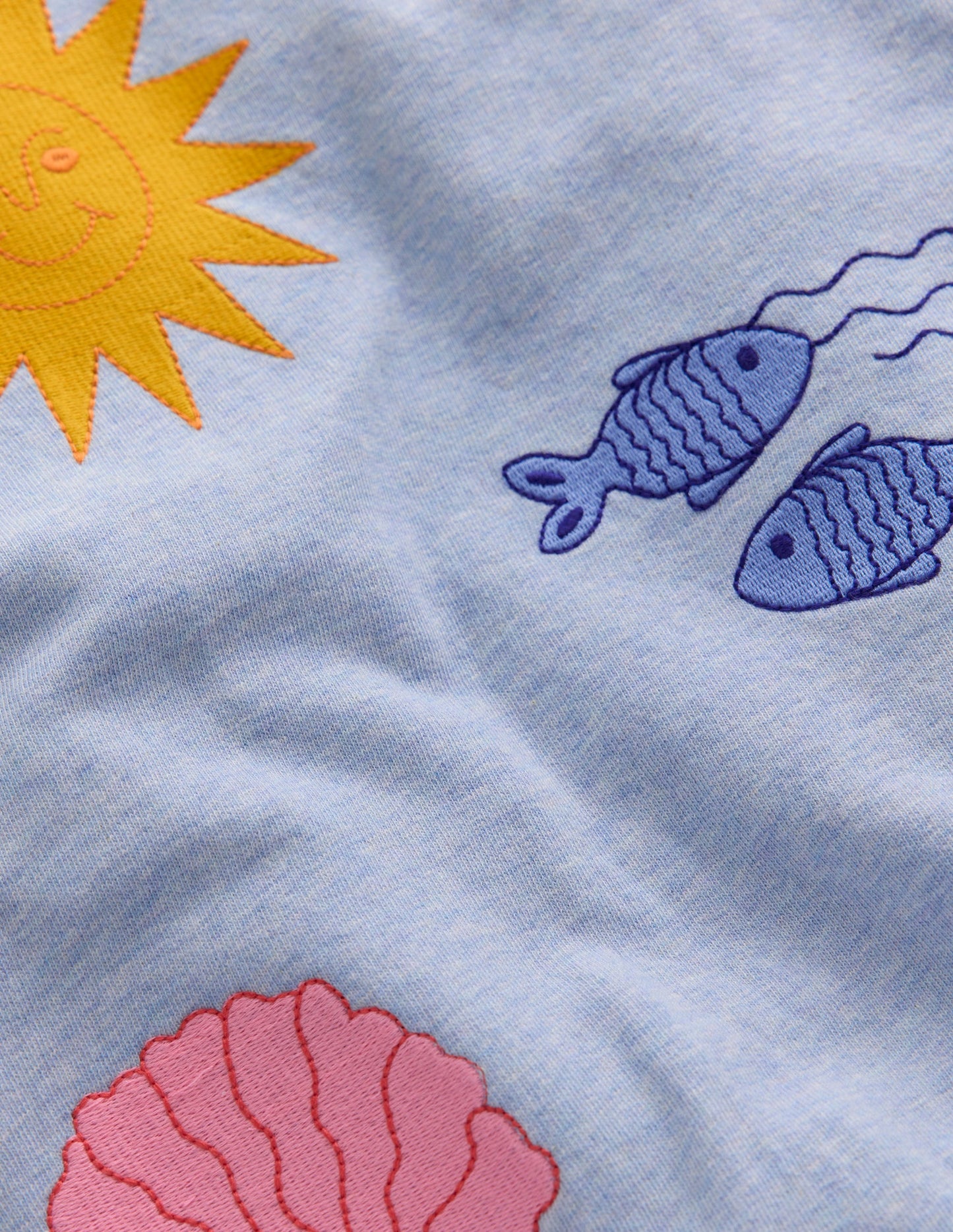 Bobbie Sweatshirt mit Applikation-Blau, Stickerei