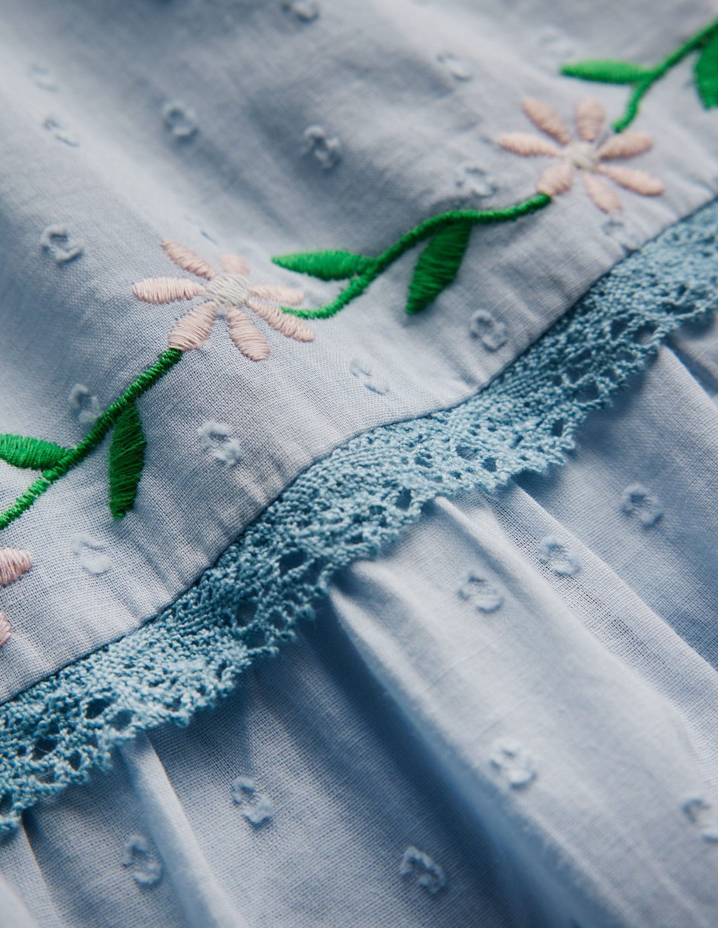 Midikleid mit gesmoktem Oberteil-Nebelblau