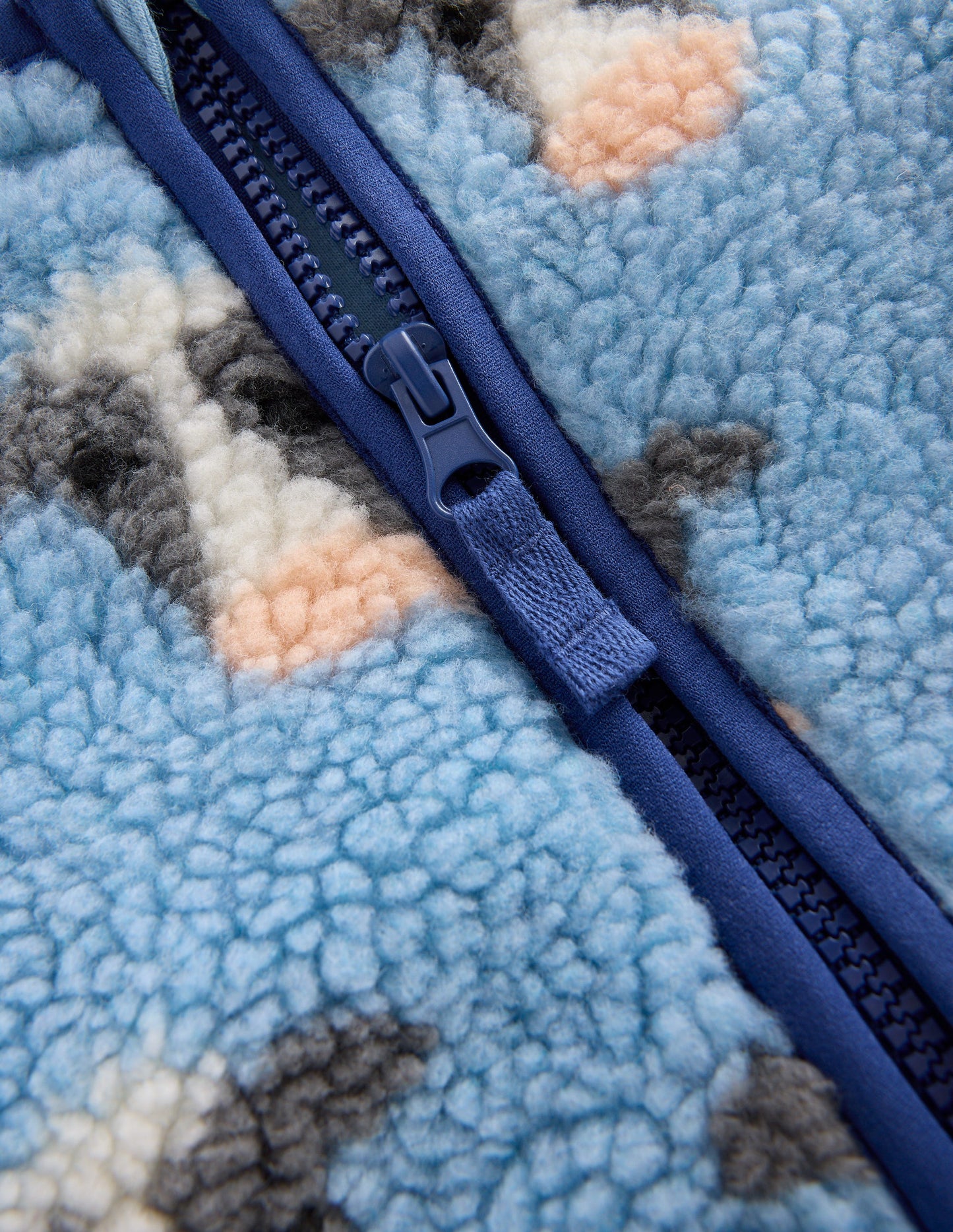 Kuschelige Teddyfell-Jacke-Gletscherblau Kühe