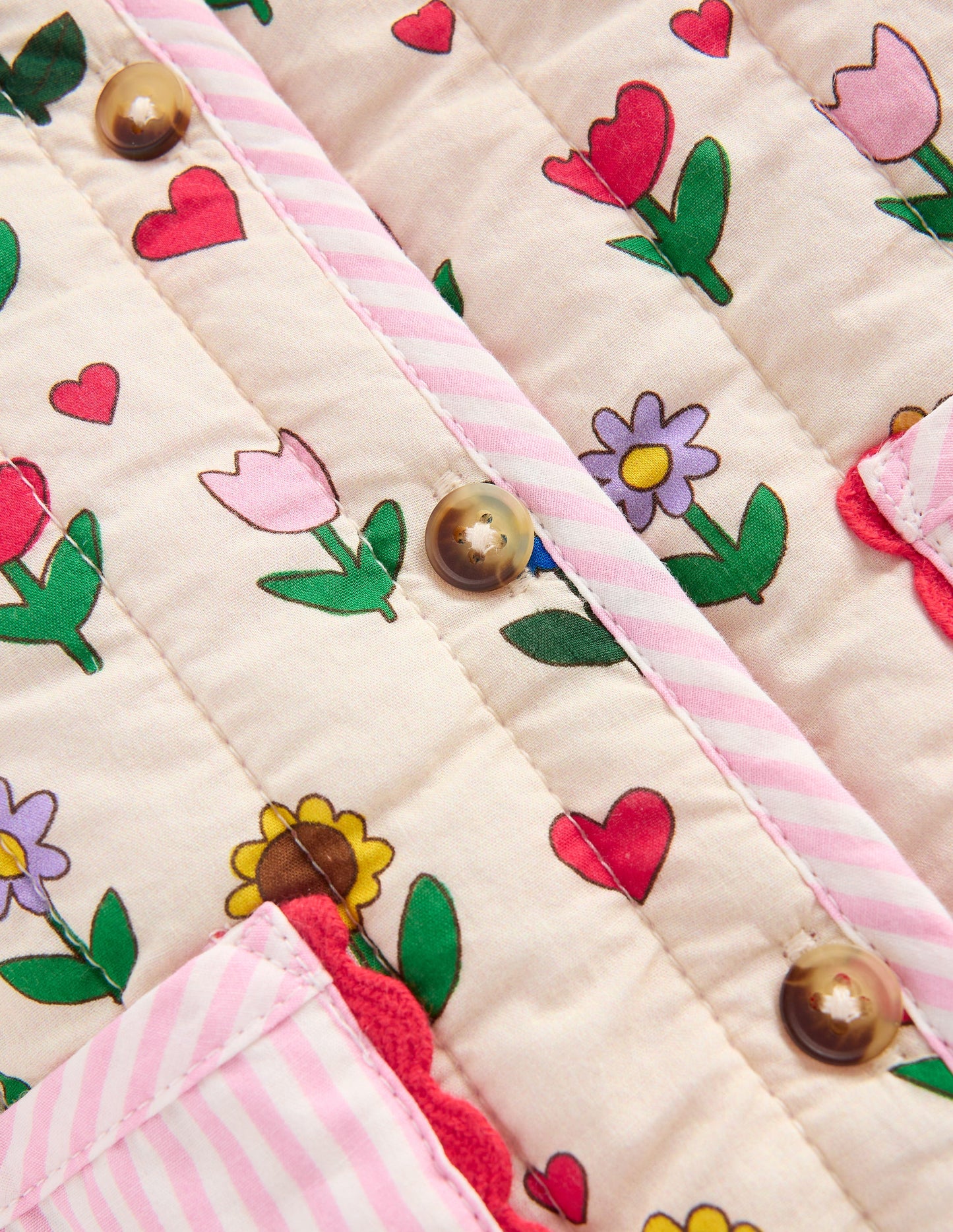 Bedruckte Steppjacke-Bunt Sonnenblumen Garten