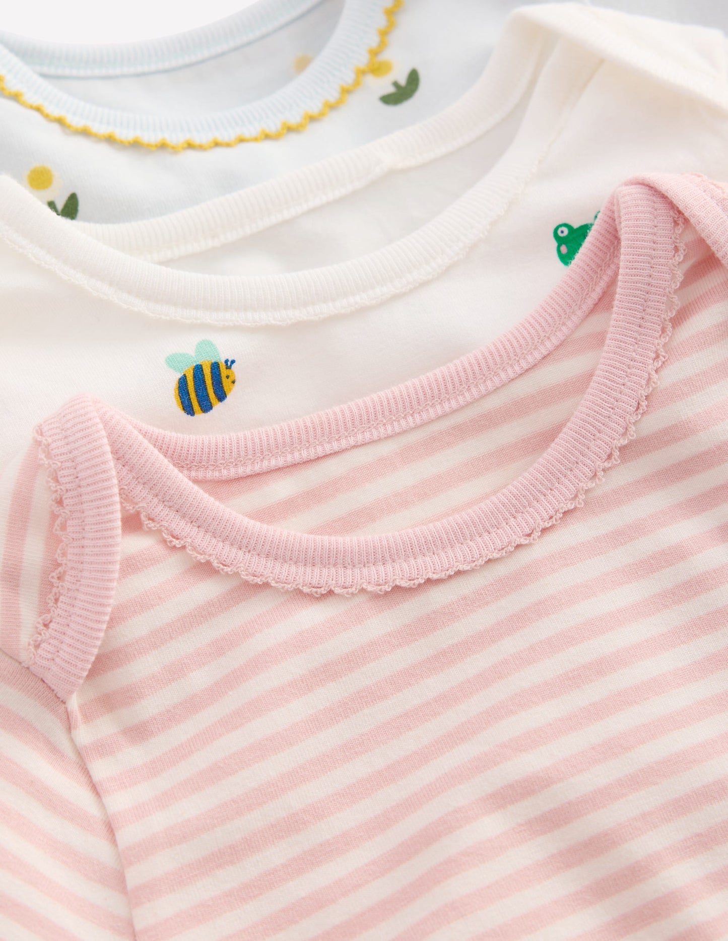 3 bodies en coton-Pâquerette multi