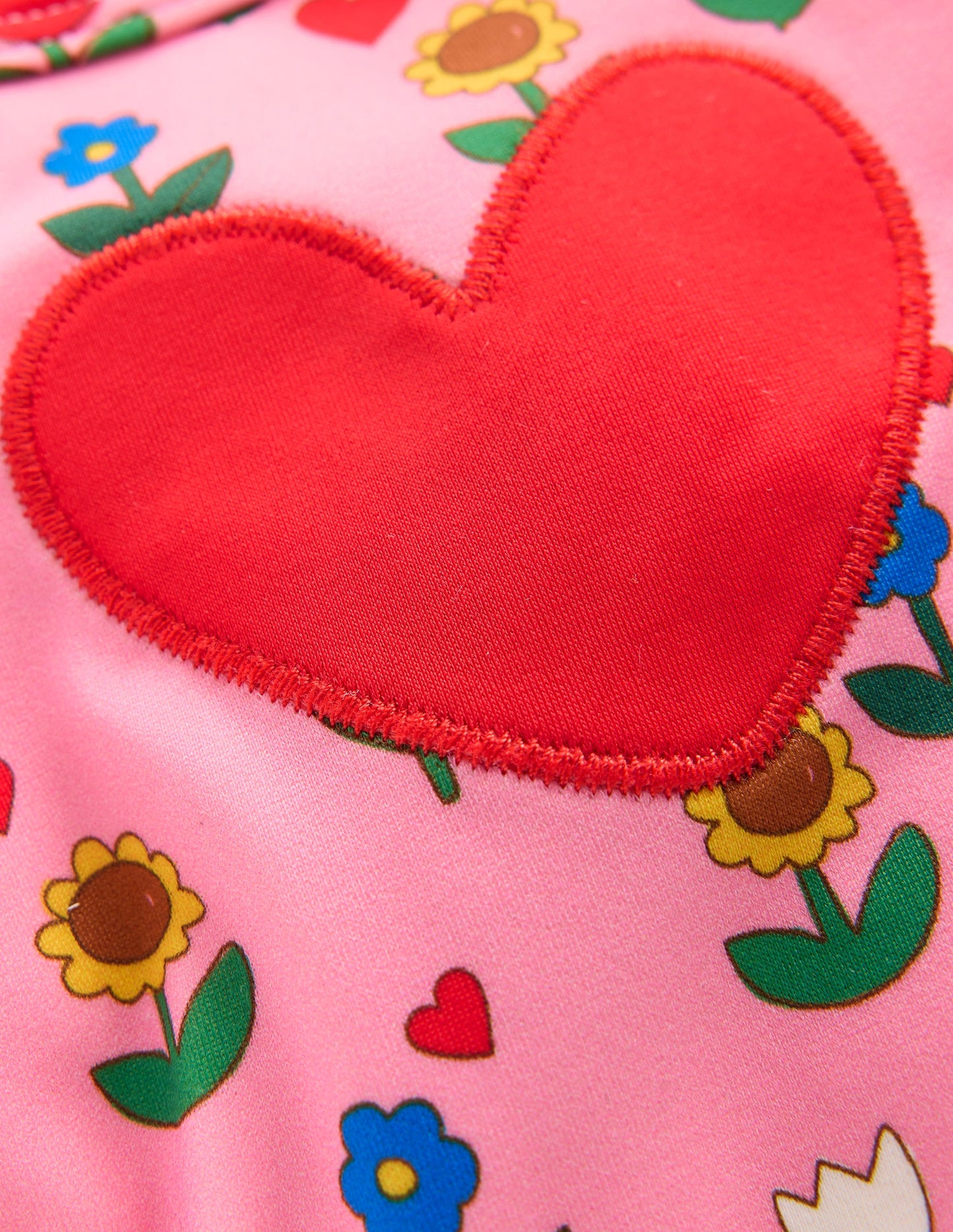 Ensemble avec haut de plage à logo-Motif Flower Garden rose