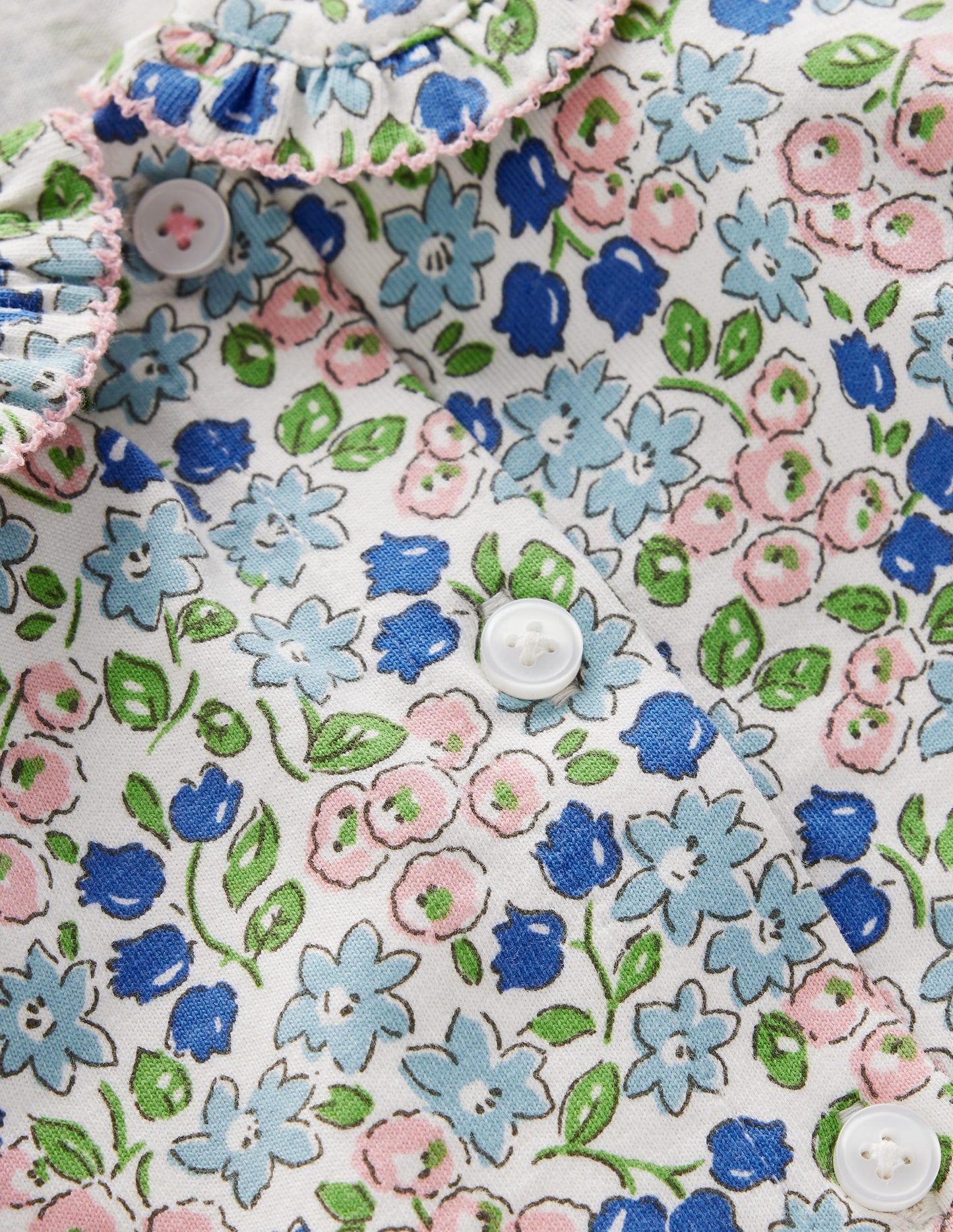 Jersey-Spielset mit Kragen-Glockenblumenblau, Blumenbeet