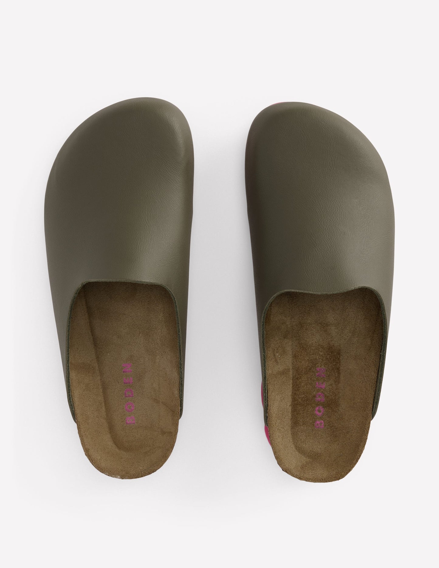 Lyla Clogs in Blockfarben-Khaki/Rosa
