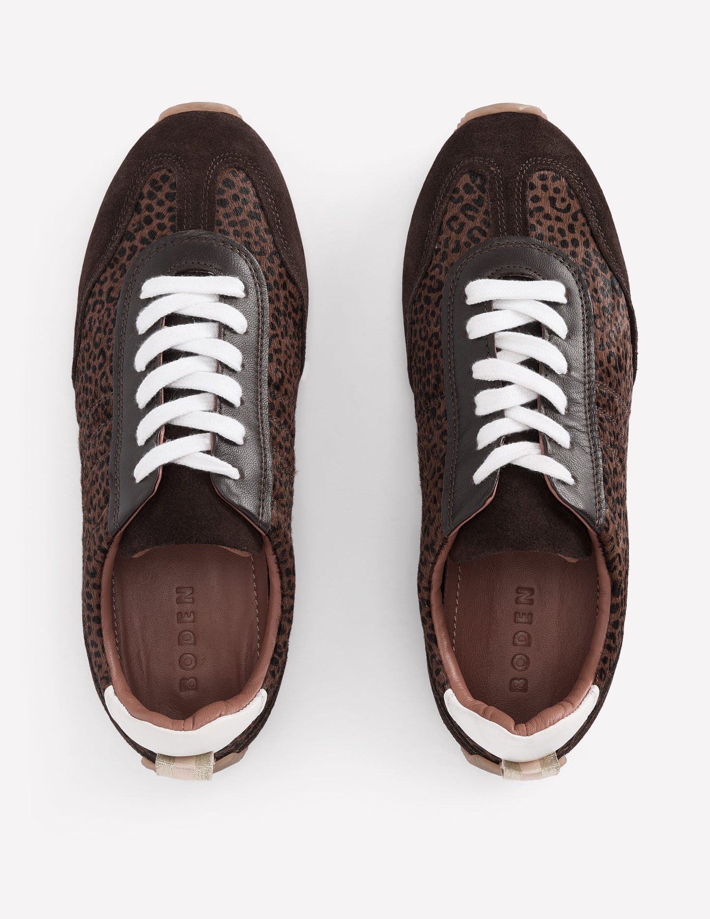 Delphine Sneaker mit schmaler Sohle-Mohair, Leopardenmuster