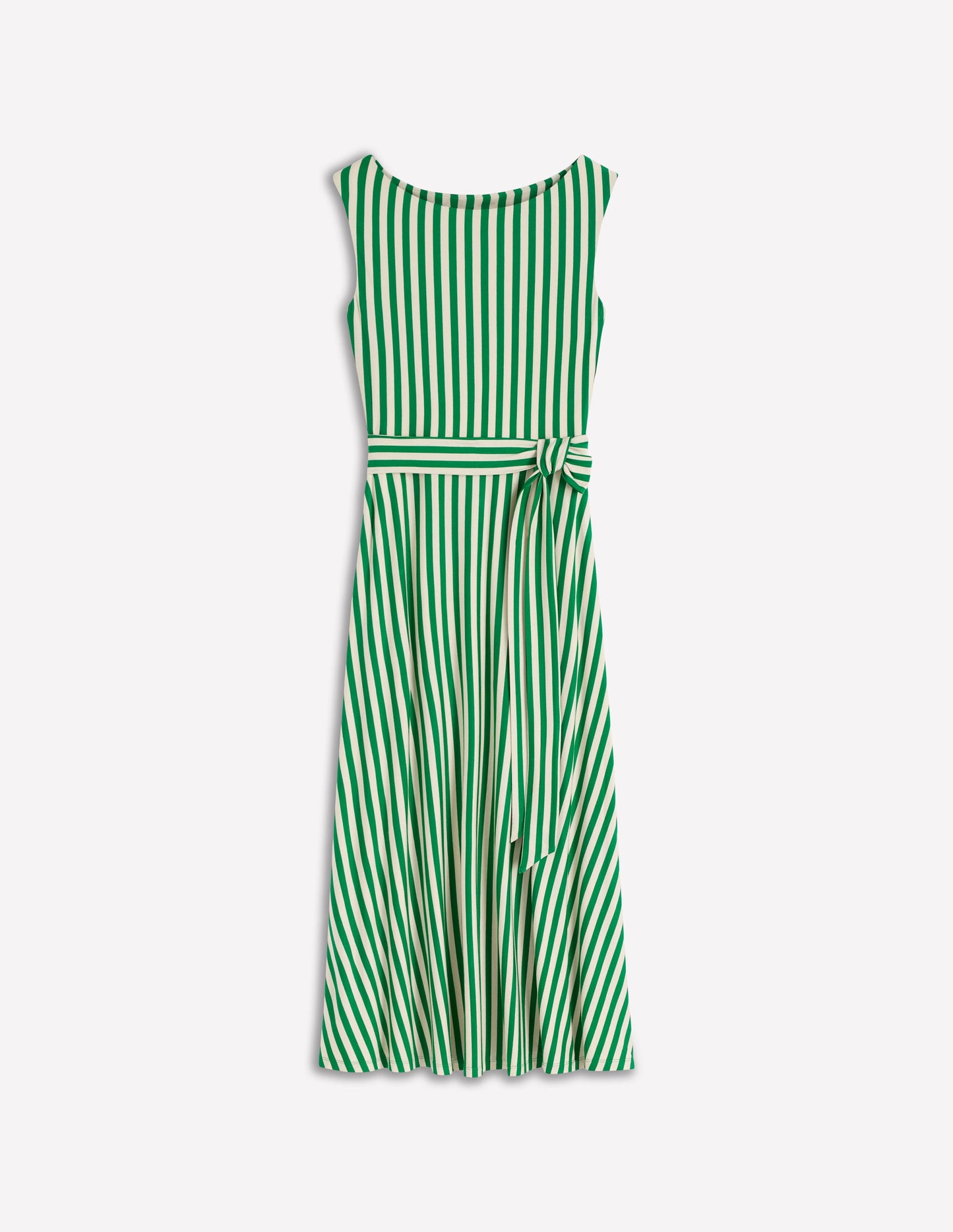 Robe midi Tamsin en jersey-Vert frais, rayé
