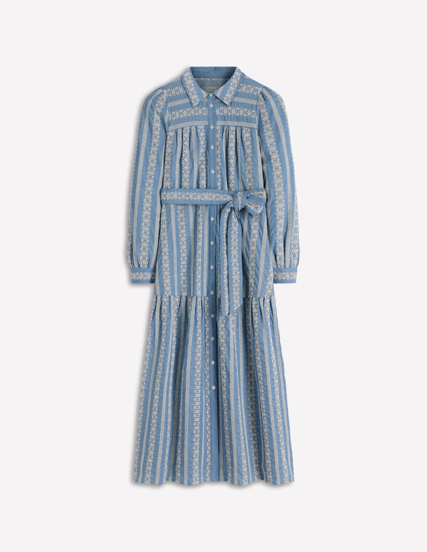 Robe-chemise longue Ellie en coton-Jean Brodé