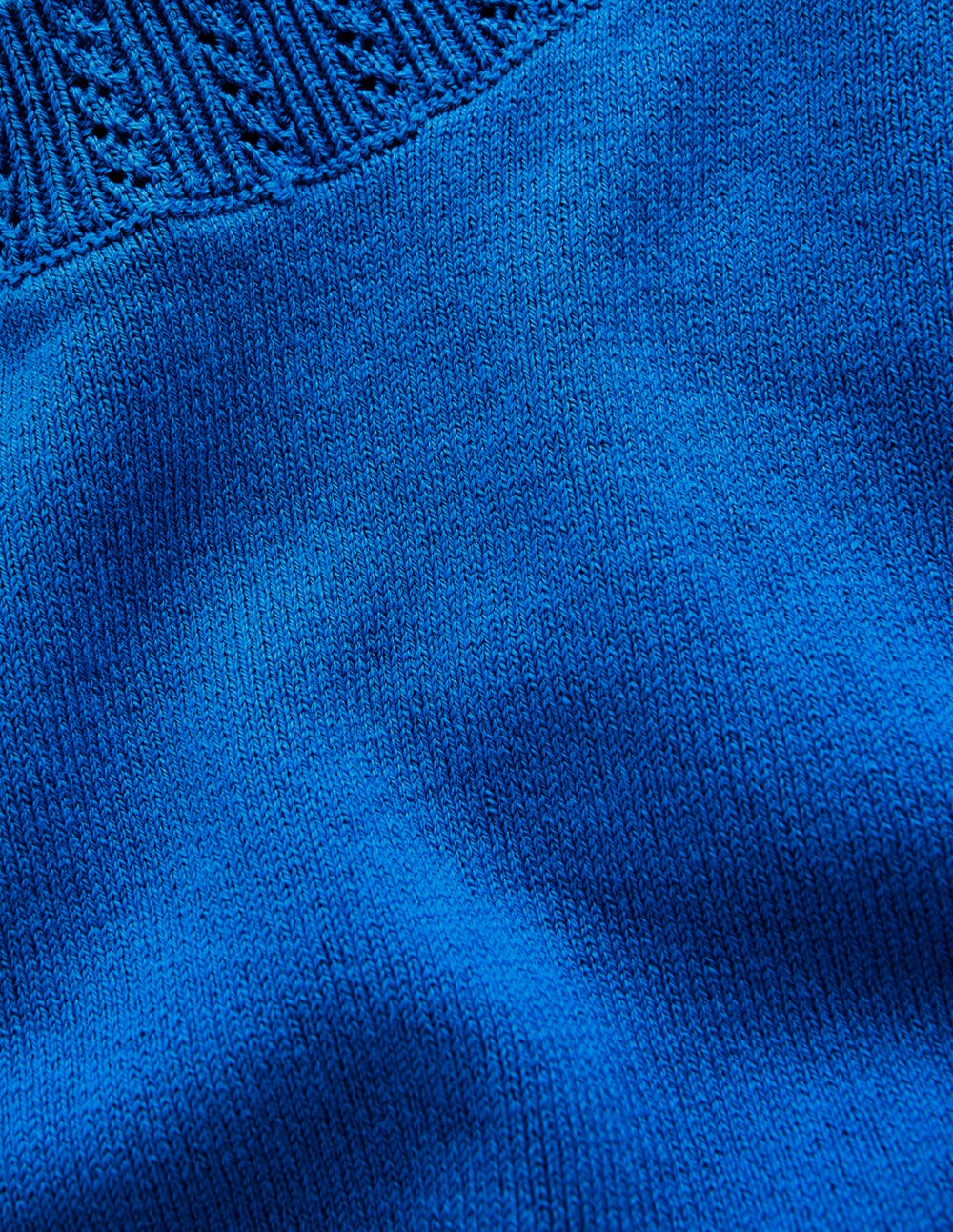 Pull col rond Emilia en coton-Bleu Martin-pêcheur