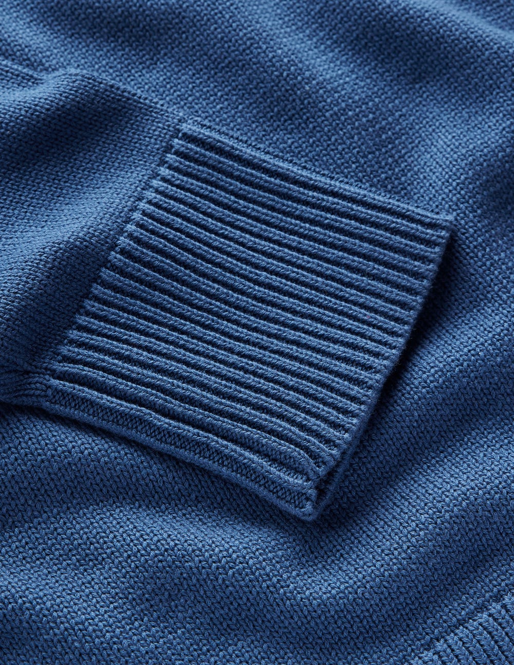 Lucy Lockerer Baumwollpullover-Denim-Blau