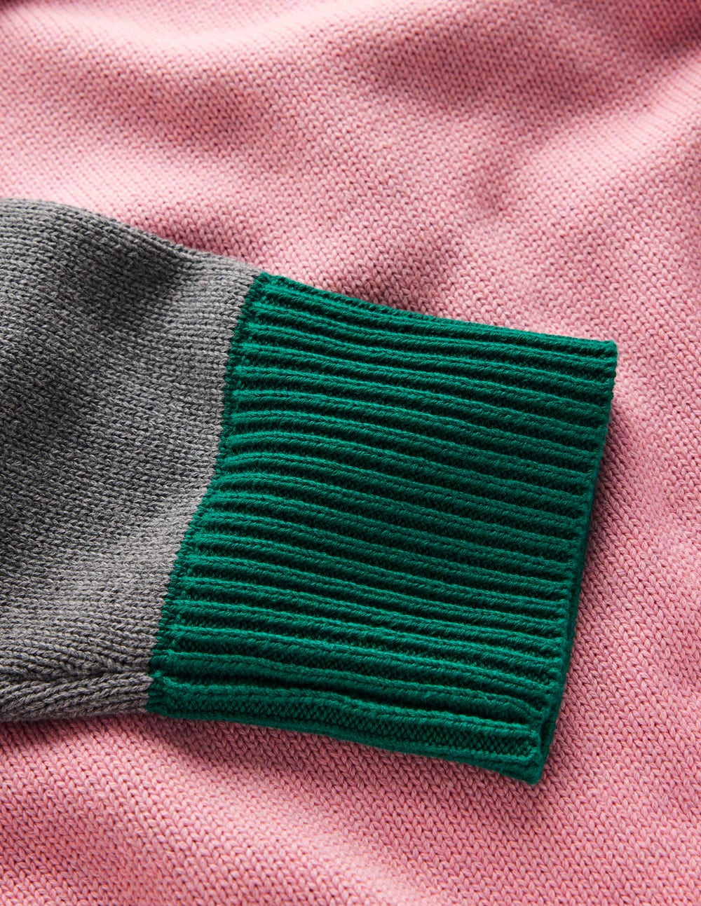 Lucy Lockerer Baumwollpullover-Rosa, Grau, Grün