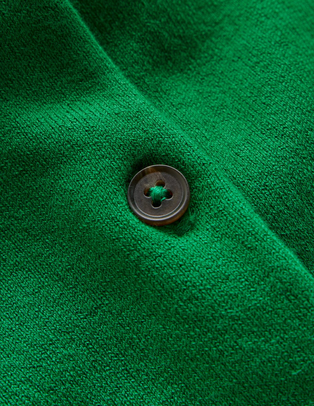 Cardigan court Emilia en coton-Émeraude Intense