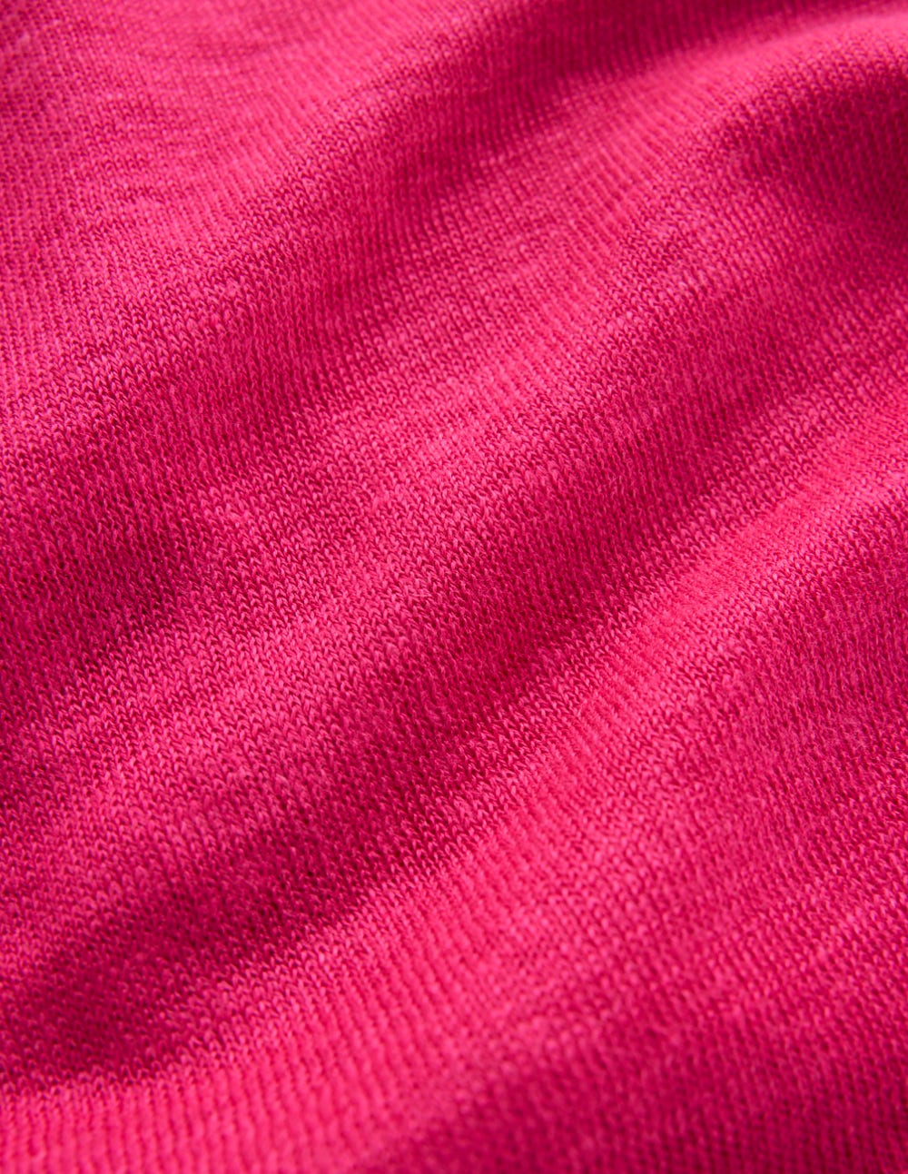 Agnes Leinen-T-Shirt mit Knopfleiste-Rosarot