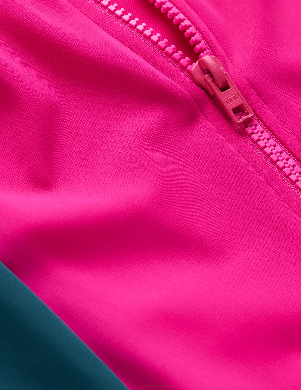 Sportlicher Badeanzug mit Raglanärmeln-Rosa, Blockfarben