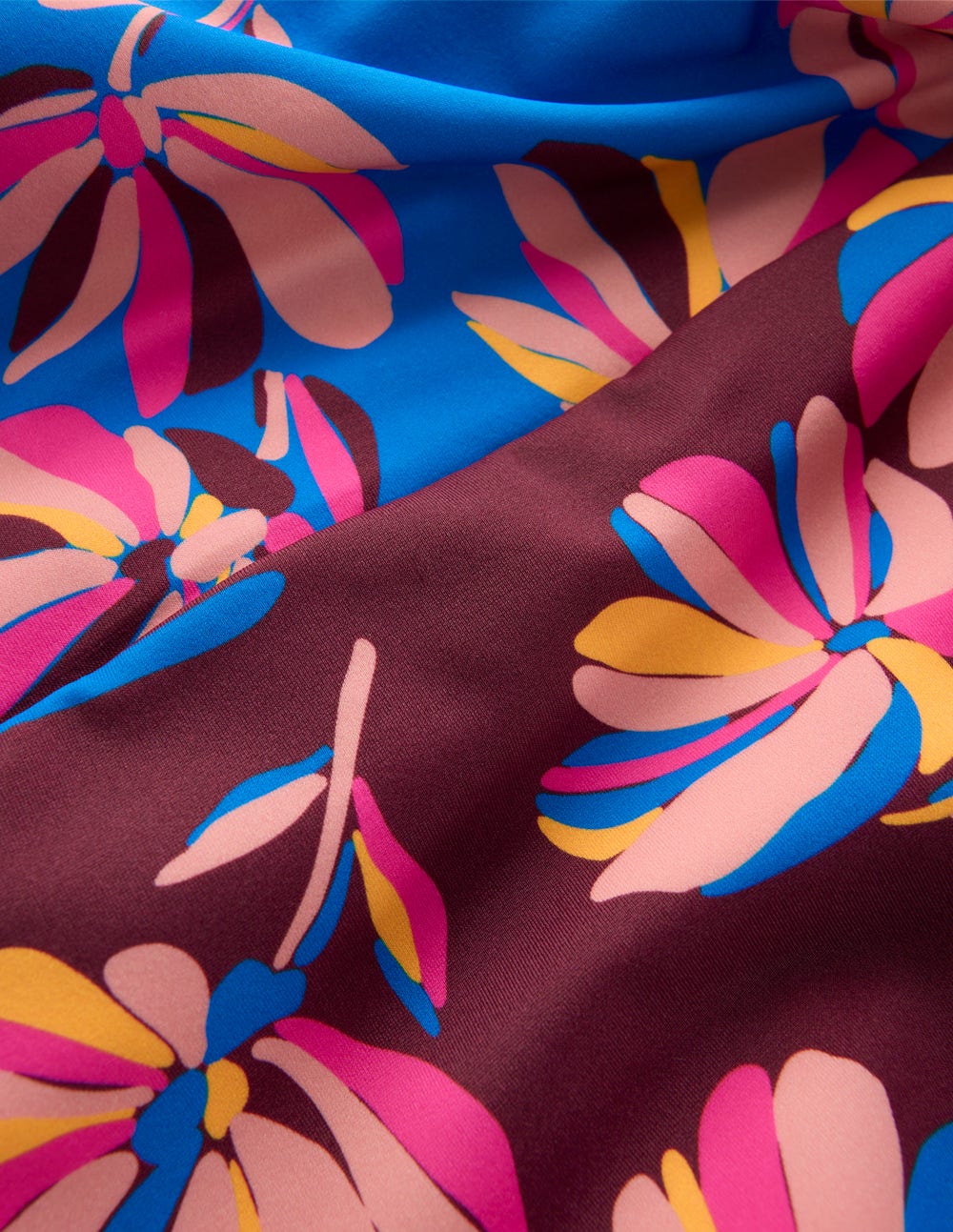 Maillot de bain effet croisé-Multi, motif Daisy Cascade