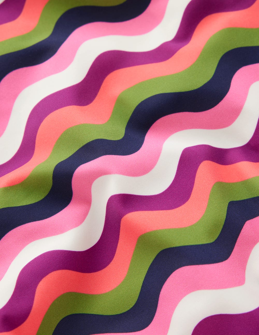 Arles Badeanzug-Bunt, Gewellte Streifen